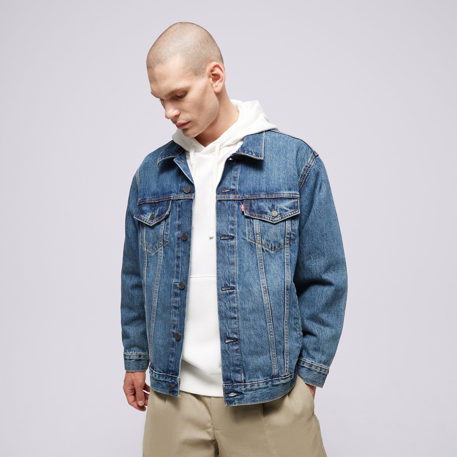 Muške prijelazne jakne LEVI'S JAKNA RELAXED FIT TRUCKER MED INDIGO A5782-0001 plava