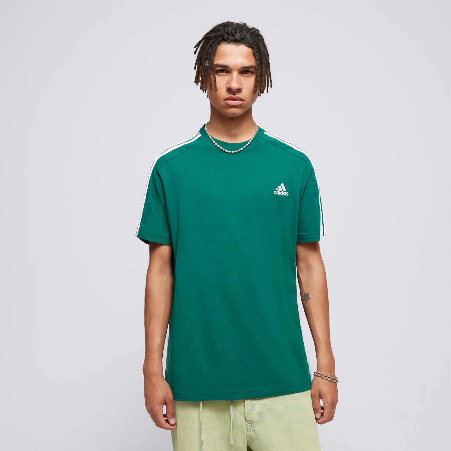 Muške majice ADIDAS T-SHIRT SS M 3S SJ T IS1333 zelena
