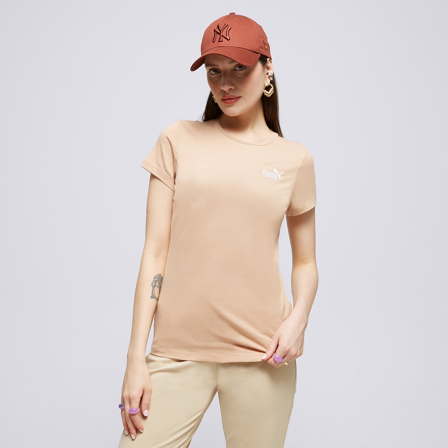 Ženske majice PUMA T-SHIRT ESS+ EMBROIDERY 848331 89 bež