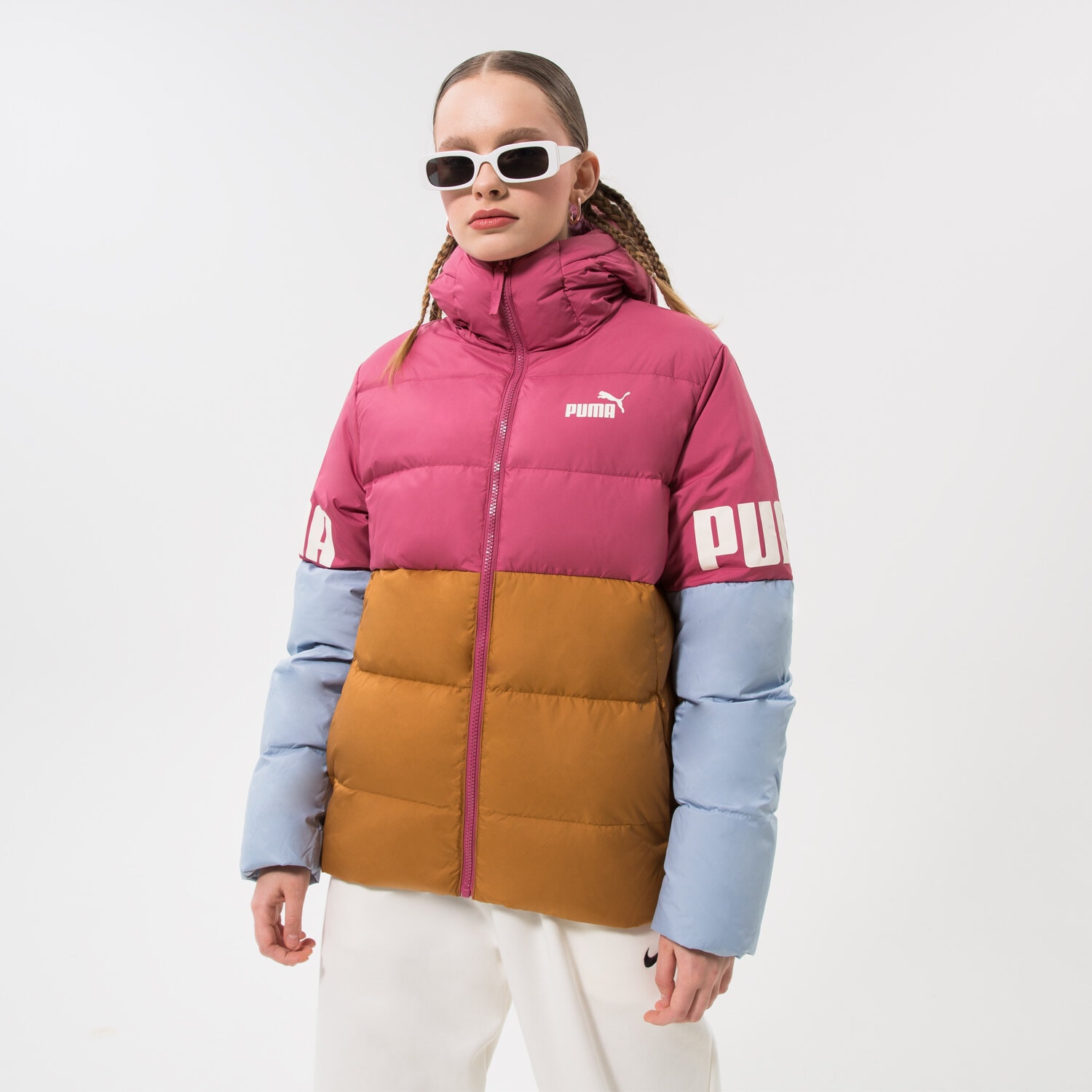 Ženske zimske jakne PUMA JAKNA ZIMSKA PUMA POWER HOODED DOWN PUFFER 849394 45 ljubičasta