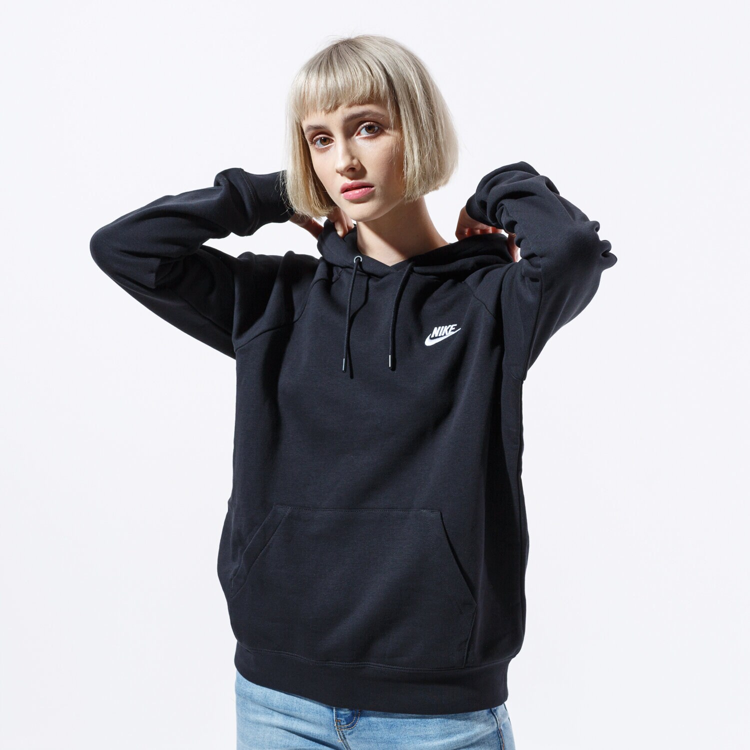 Ženske dukserice NIKE VESTA S KAPULJAČOM W NSW ESSNTL HOODIE PO FLC BV4124-010 crna