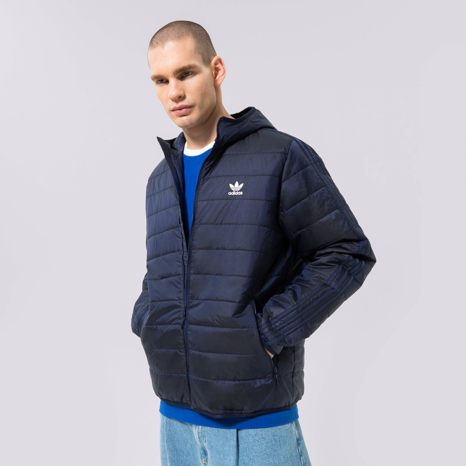 Muške zimske jakne ADIDAS DONJA JAKNA PAD HOODED PUFF HL9210 plava