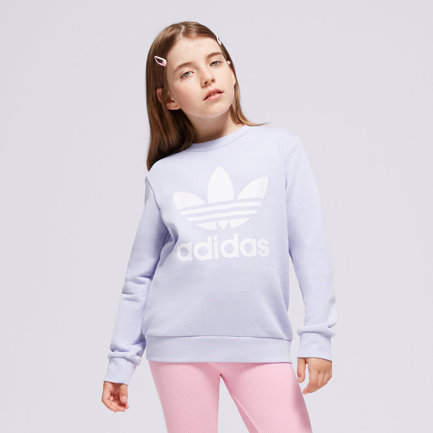 Dječje dukserice ADIDAS VESTA TREFOIL CREW GIRL