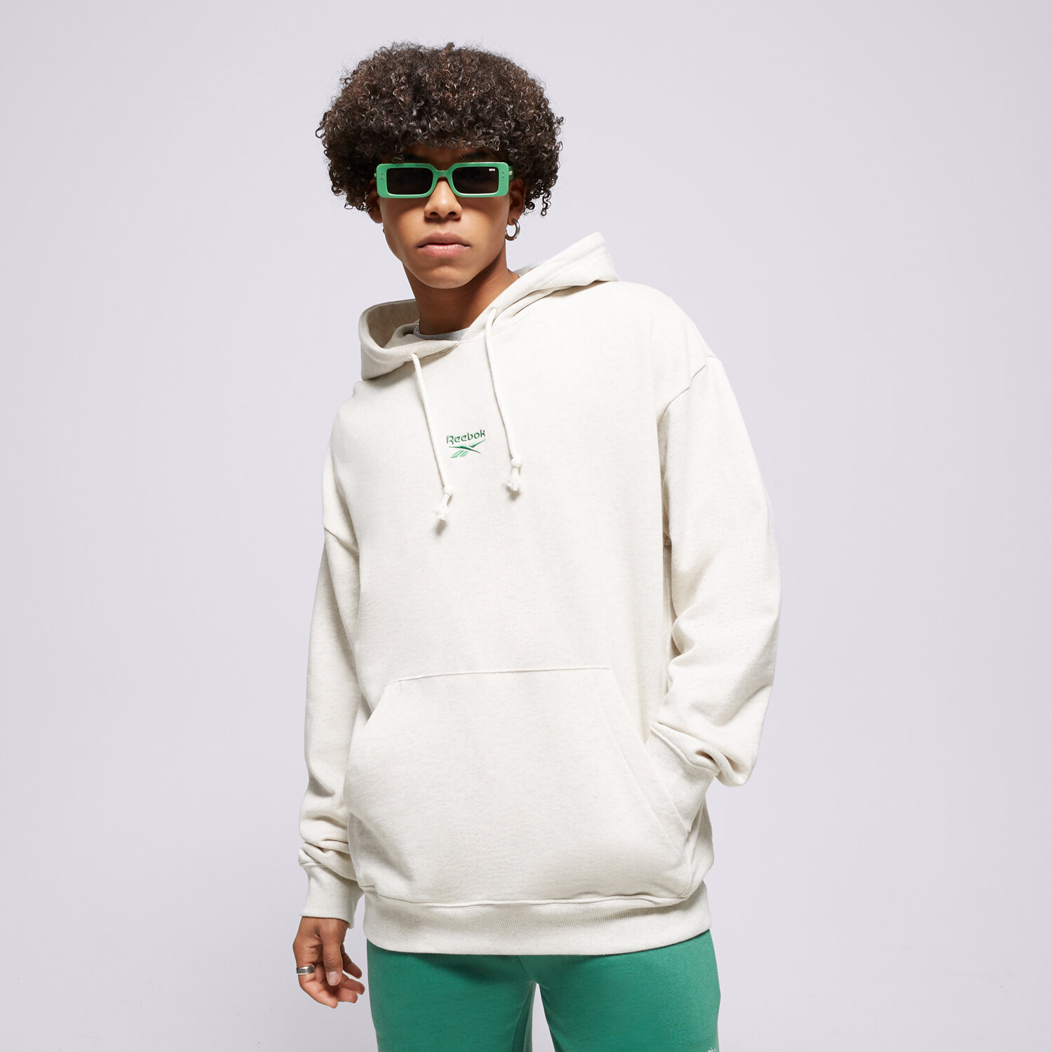 Muške dukserice REEBOK VESTA S KAPULJAČOM CL SV HOODIE HS7152 bijela