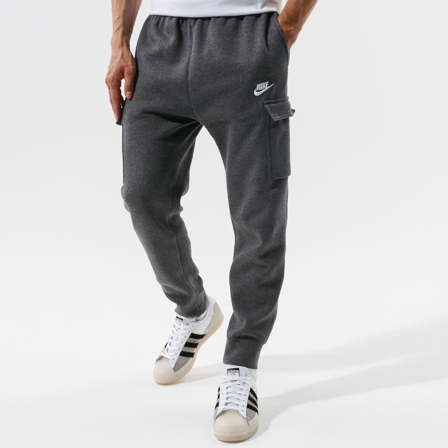 Muške hlače NIKE HLAČE SPORTSWEAR CLUB FLEECE CD3129-071 siva
