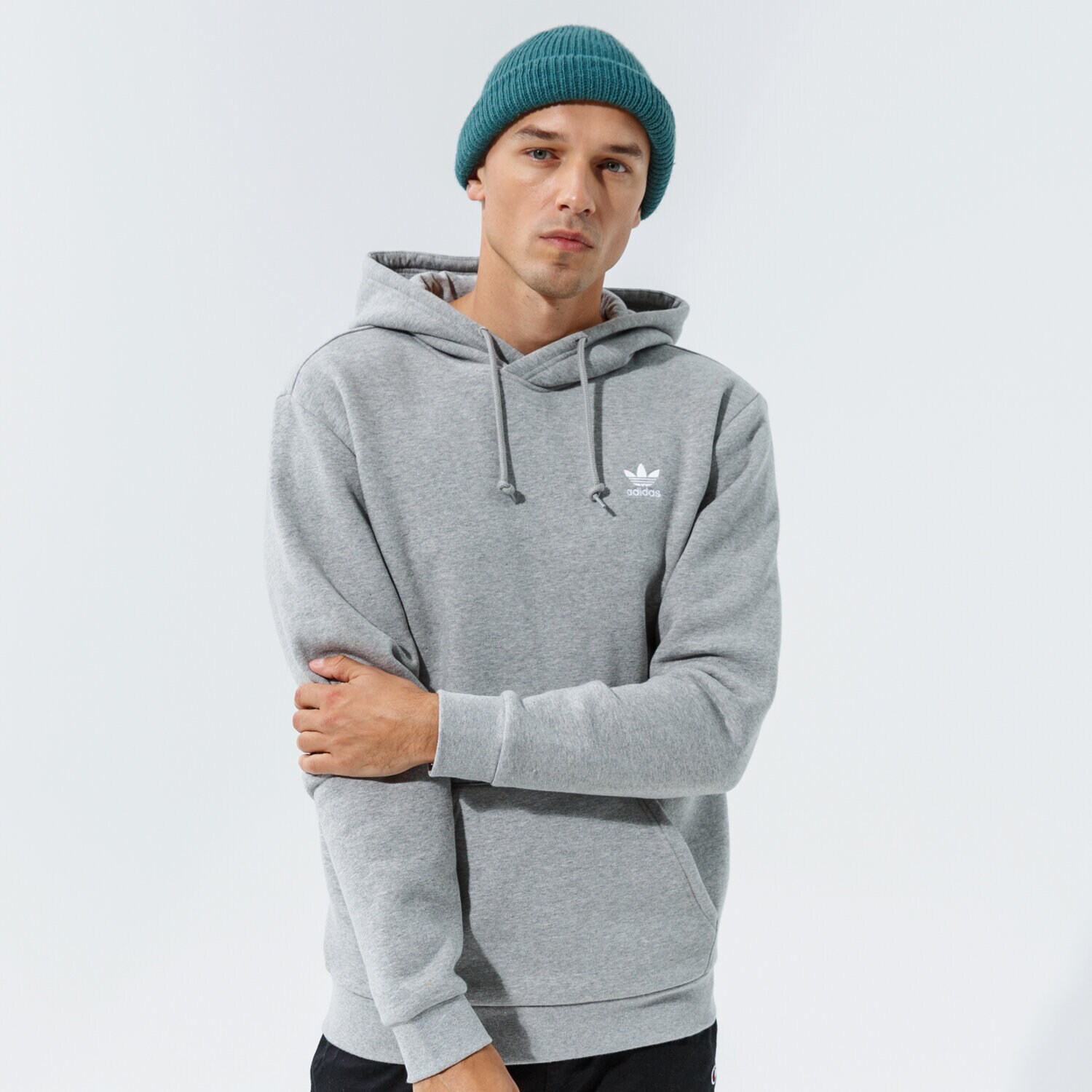 Muške dukserice ADIDAS TREFOIL ESSENTIAL HOODIE  H34654 siva