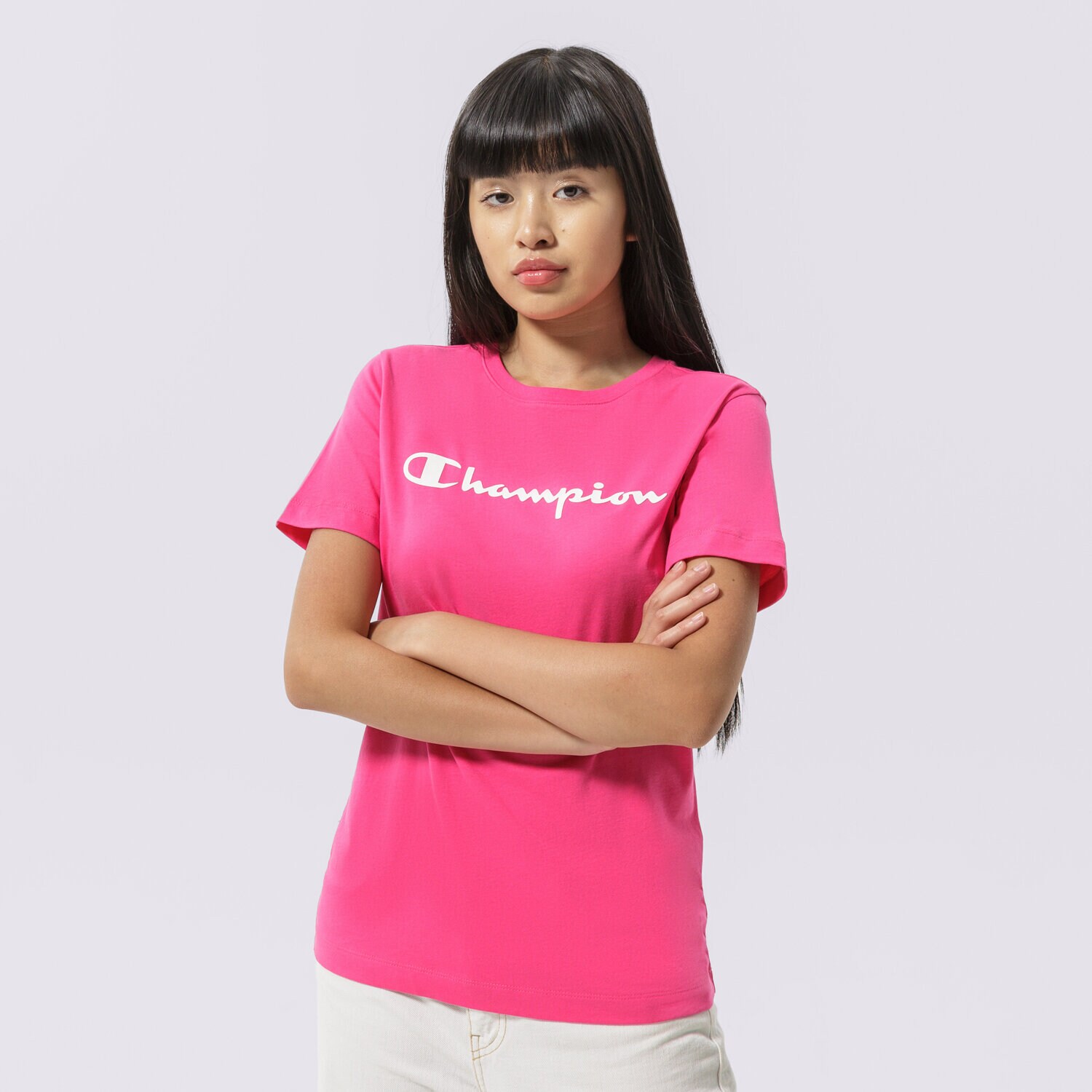 Ženske majice CHAMPION T-SHIRT CREWNECK T-SHIRT 114911PS025 ružičasta