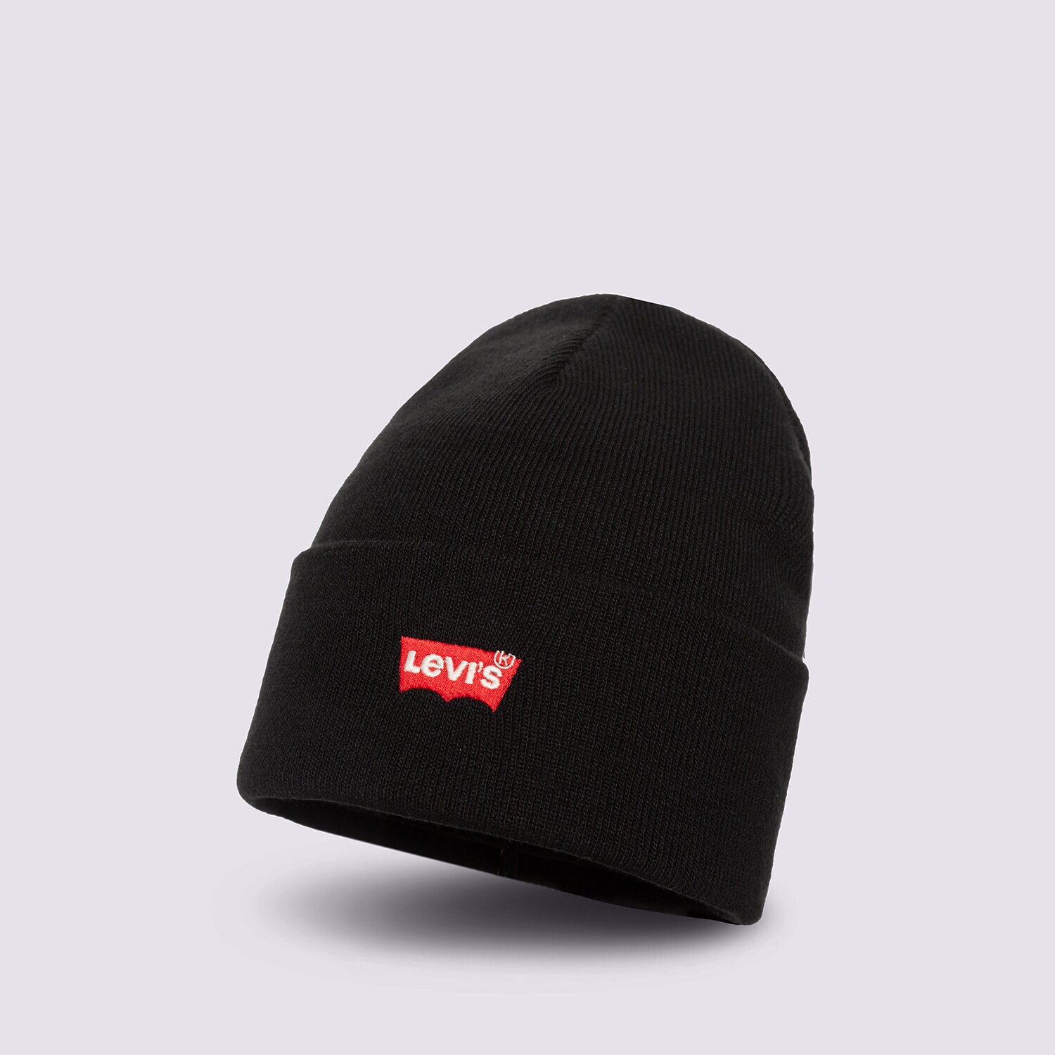 Ženske zimske kape LEVI'S KAPA RED BATWING EMBROIDERED BEANIE 38022-0182 crna