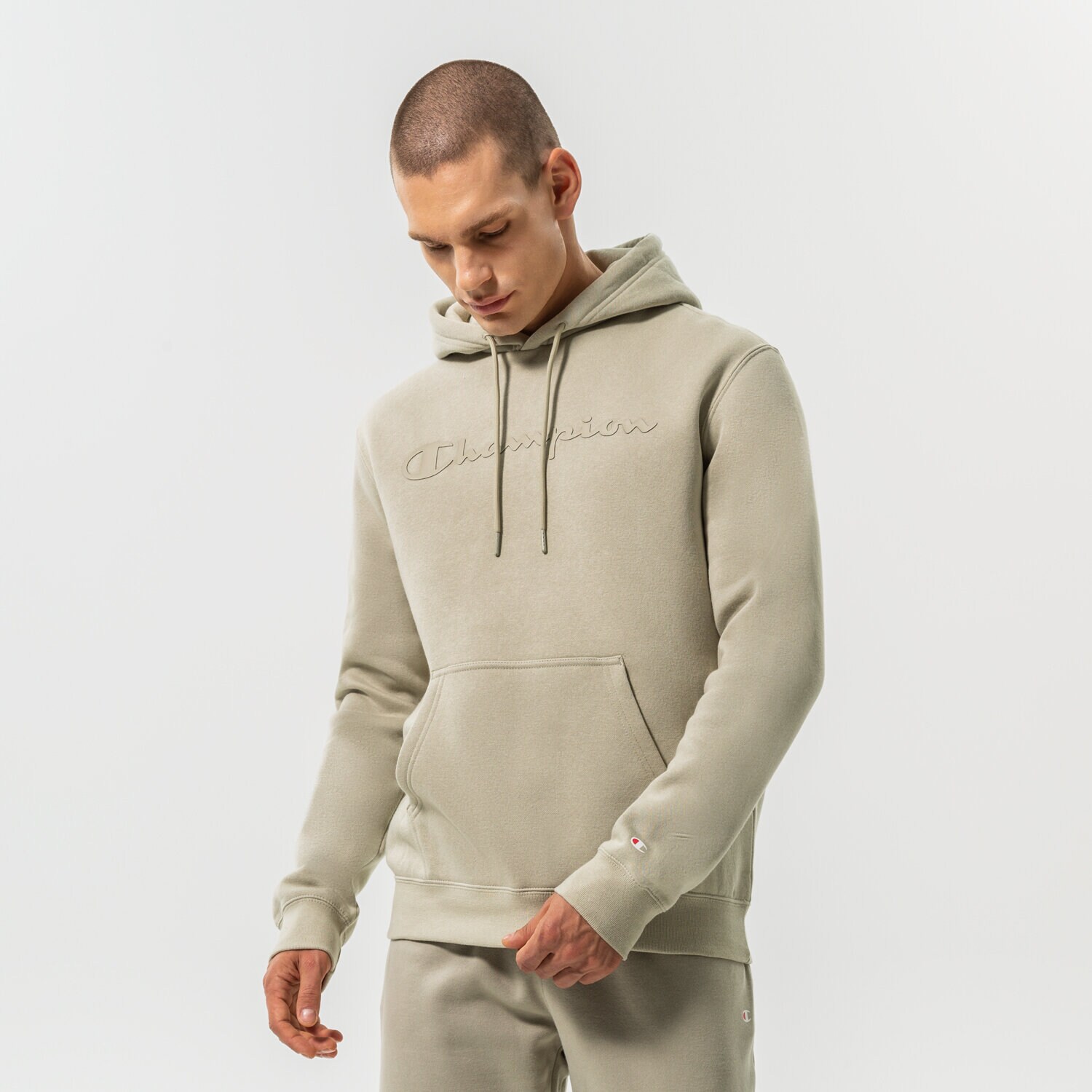 Muške dukserice CHAMPION VESTA S KAPULJAČOM HOODED SWEATSHIRT 218282ES066 siva
