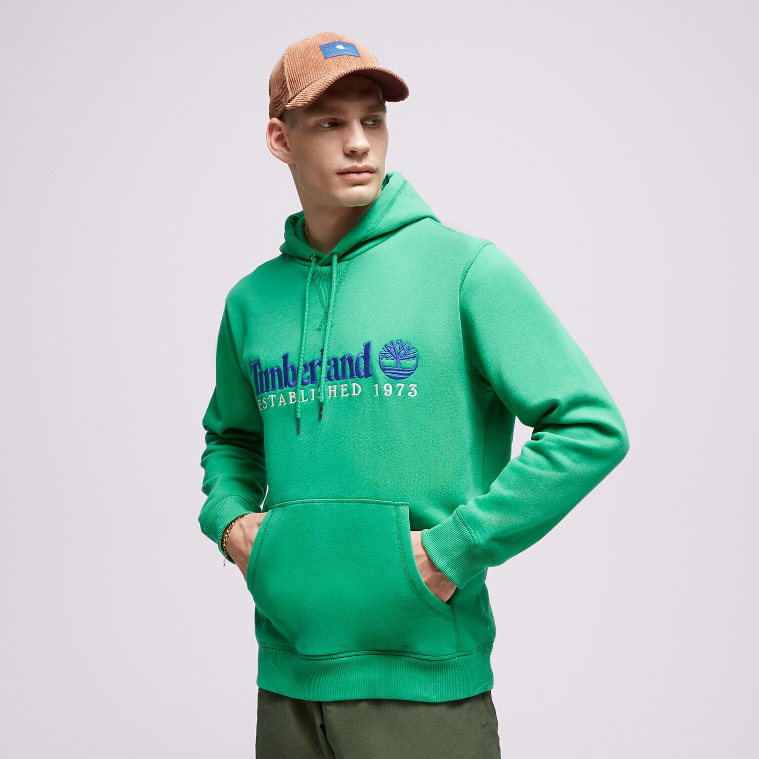 Muške dukserice TIMBERLAND VESTA S KAPULJAČOM LS 50TH ANNIVERSARY EST. 1973 TB0A6S5WED31 zelena