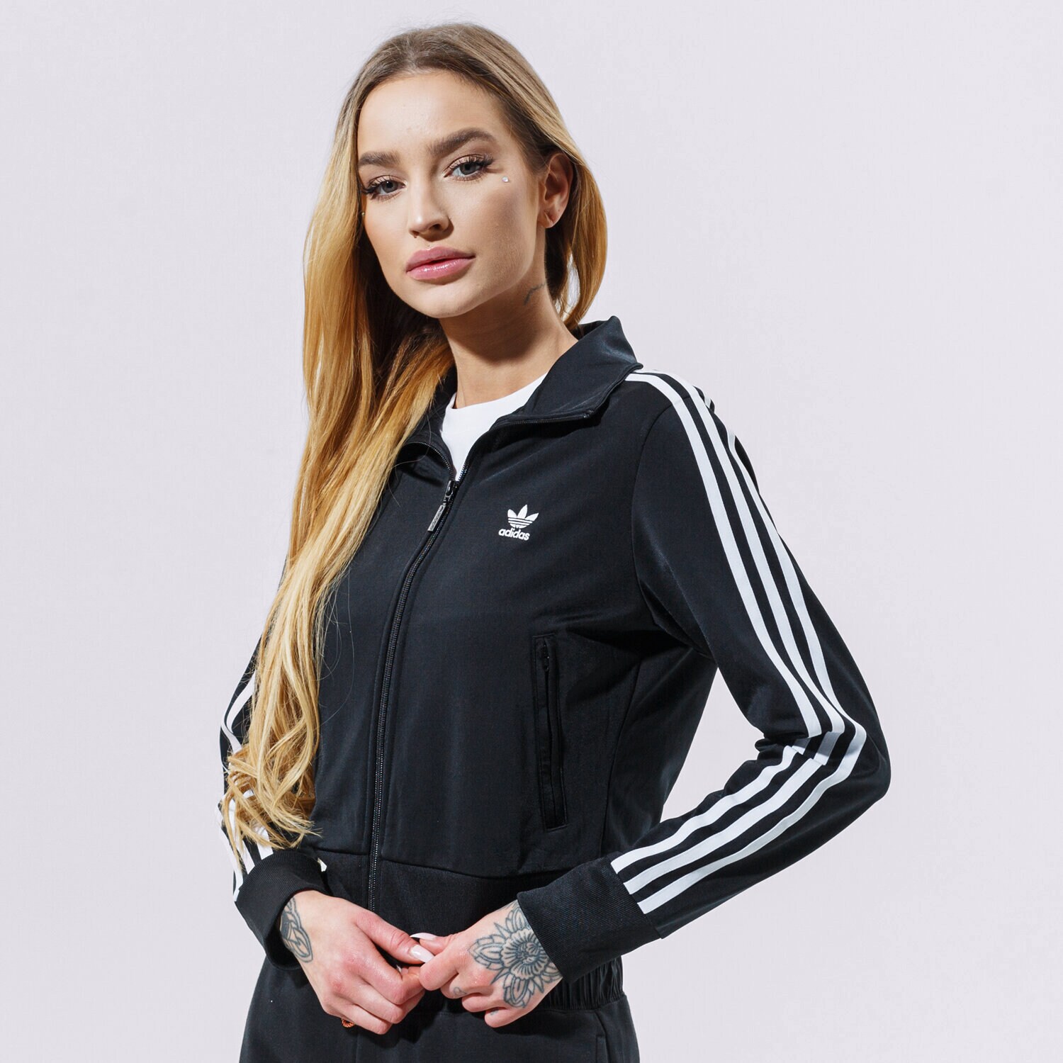 Ženske dukserice ADIDAS VESTA RASKOPČANA FIREBIRD TT PB GN2817 crna