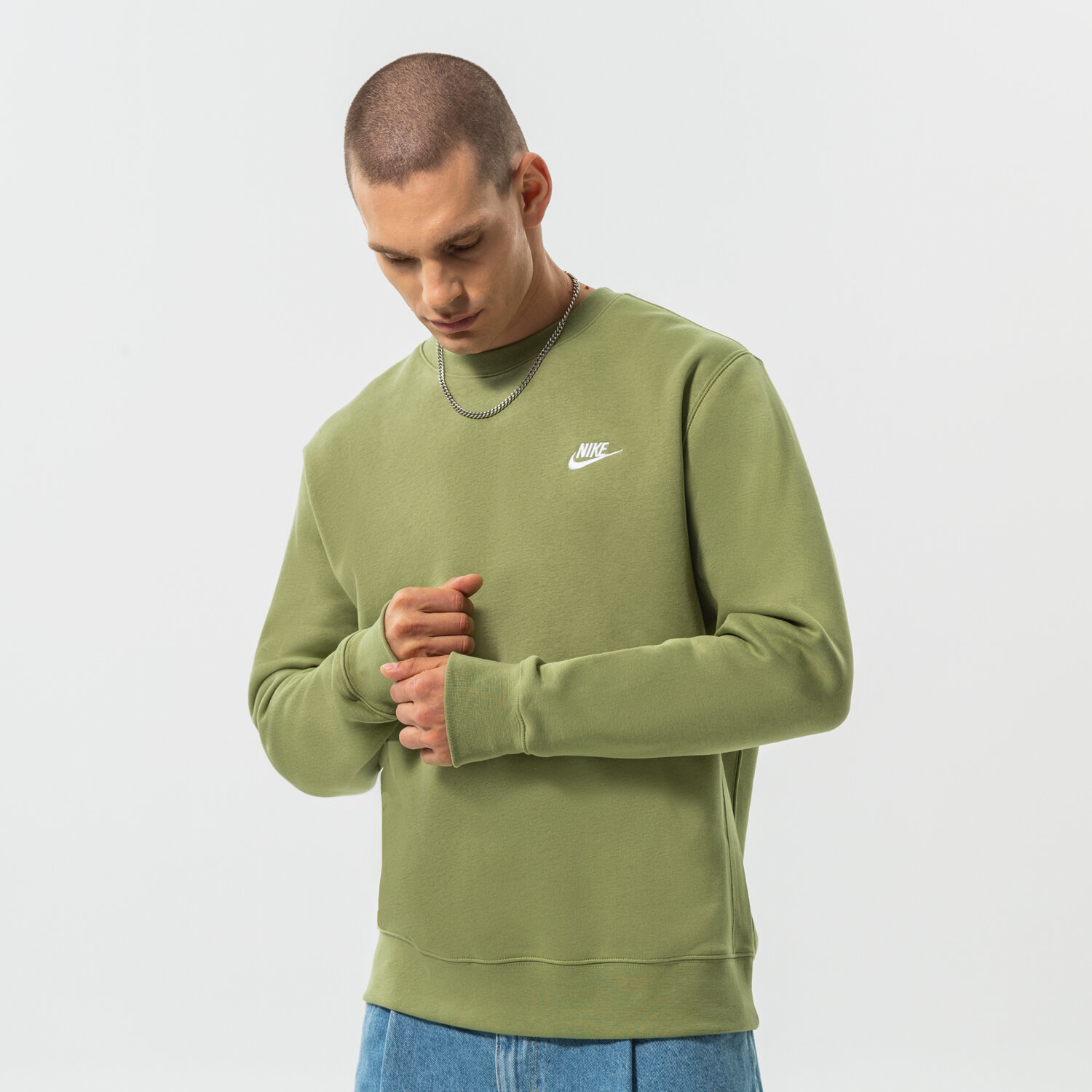 Muške dukserice NIKE VESTA SPORTSWEAR CLUB FLEECE BV2662-334 kaki