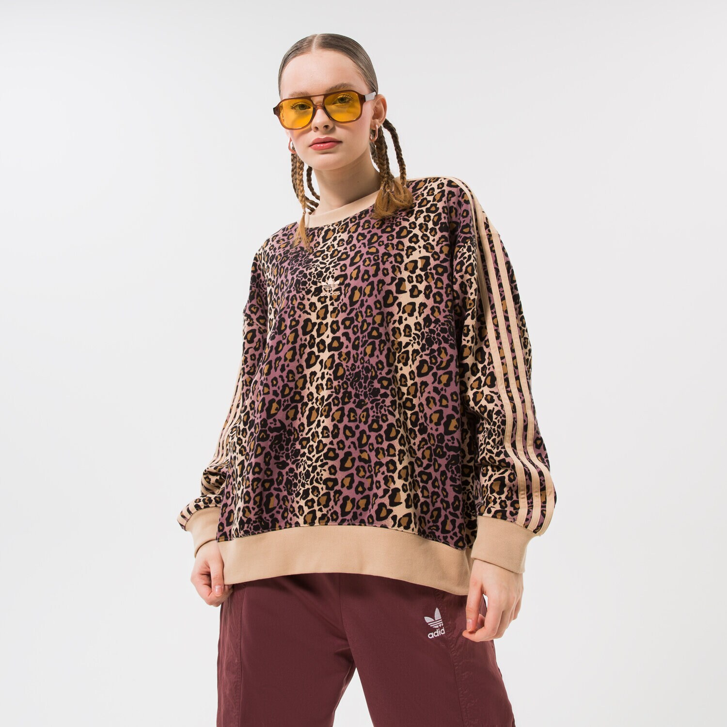 Ženske dukserice ADIDAS VESTA CREW SWEAT HK5190 smeđa