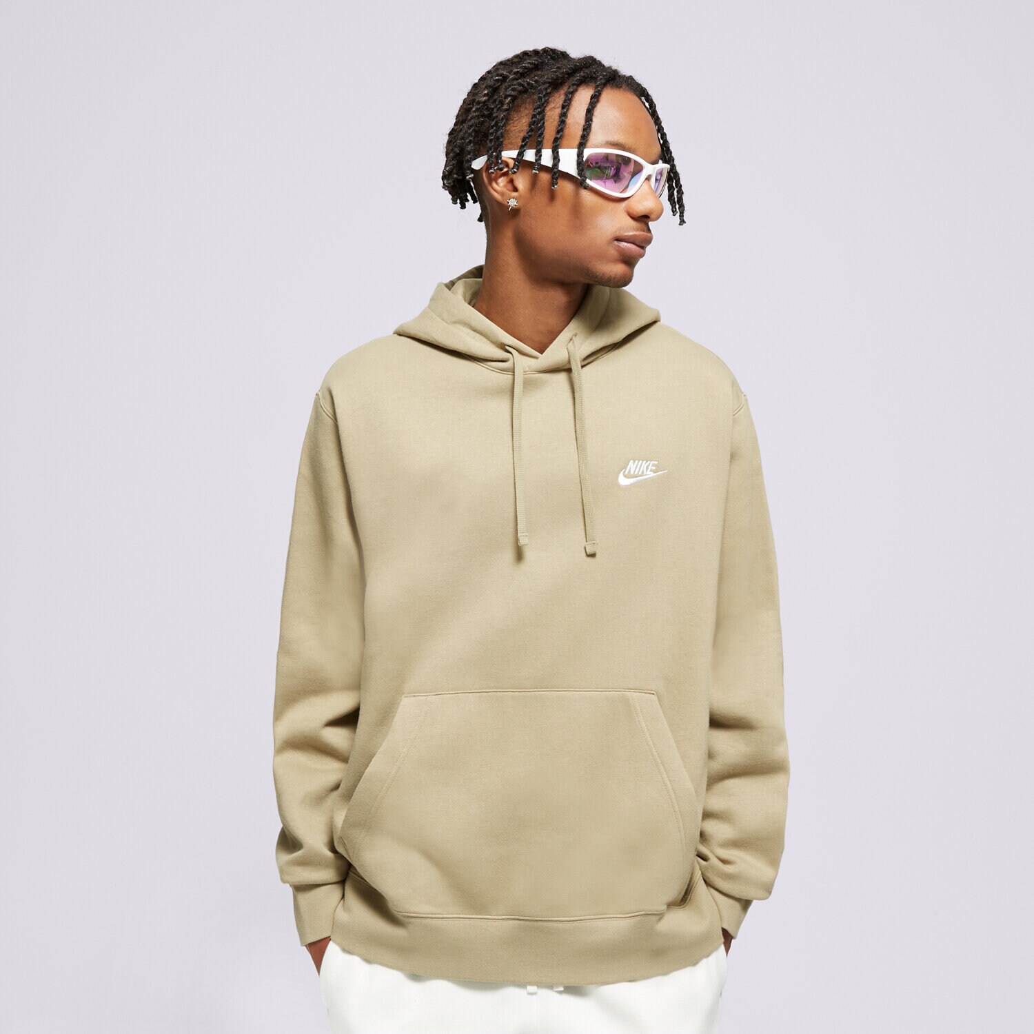 Muške dukserice NIKE VESTA S KAPULJAČOM M NSW CLUB HOODIE PO BB BV2654-276 bež