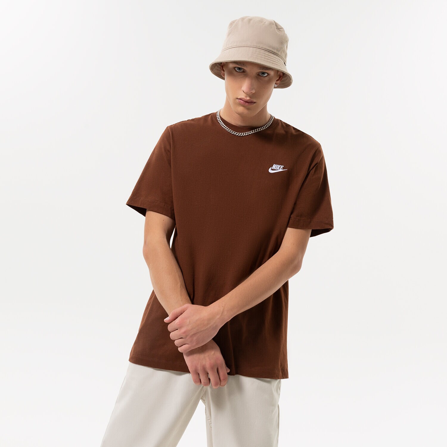Muške majice NIKE T-SHIRT SPORTSWEAR CLUB AR4997-259 smeđa