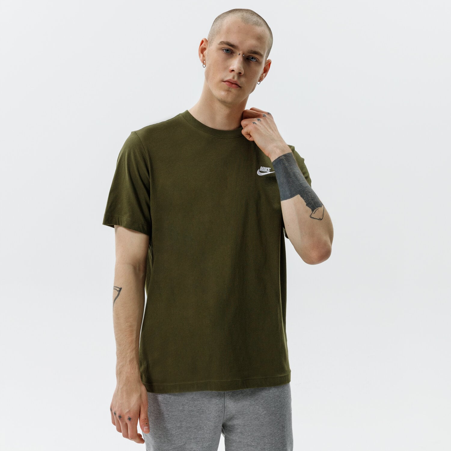 Muške majice NIKE T-SHIRT SPORTSWEAR CLUB AR4997-327 kaki