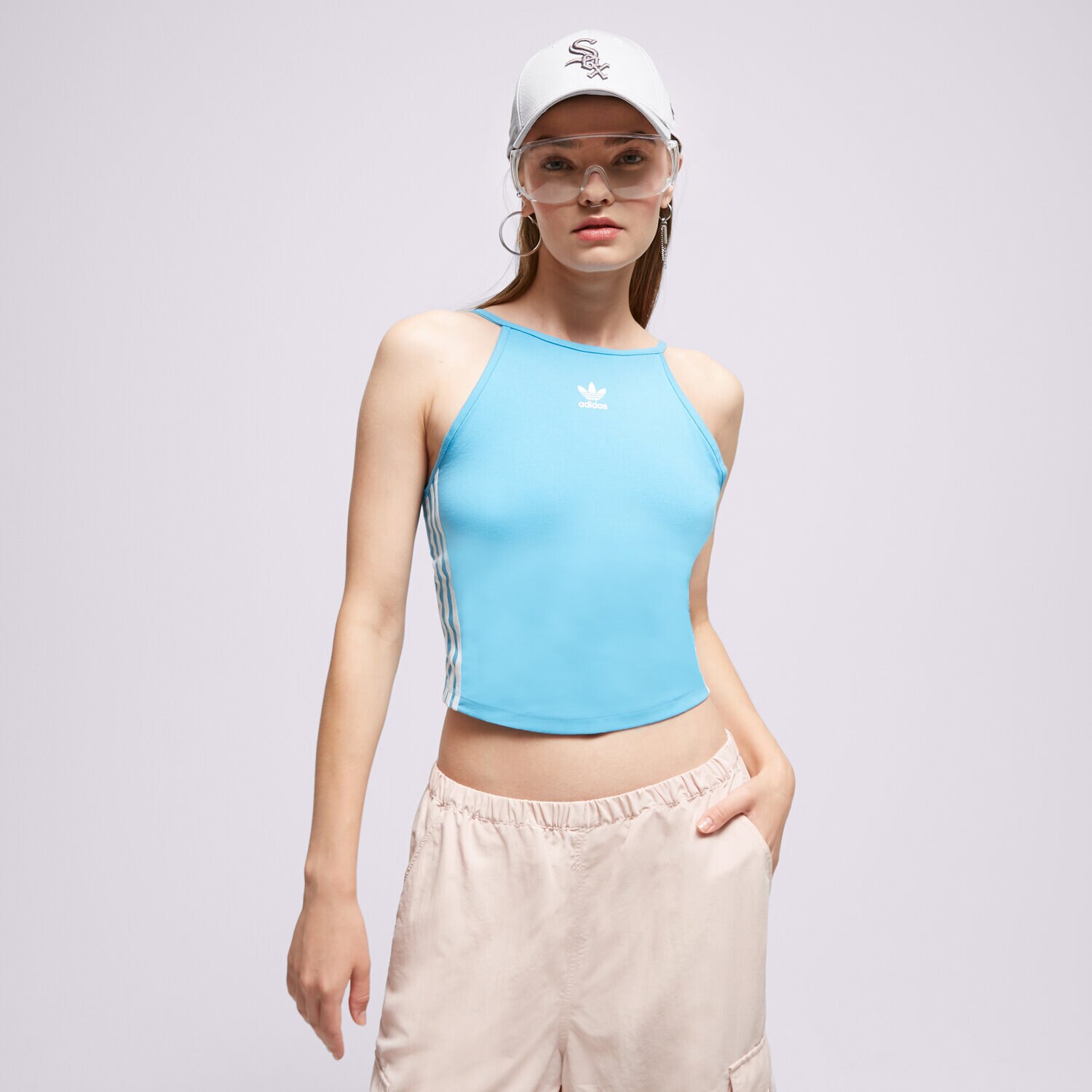 Ženske majice ADIDAS 3 STRIPES STRAPPY TANK HC1976 plava