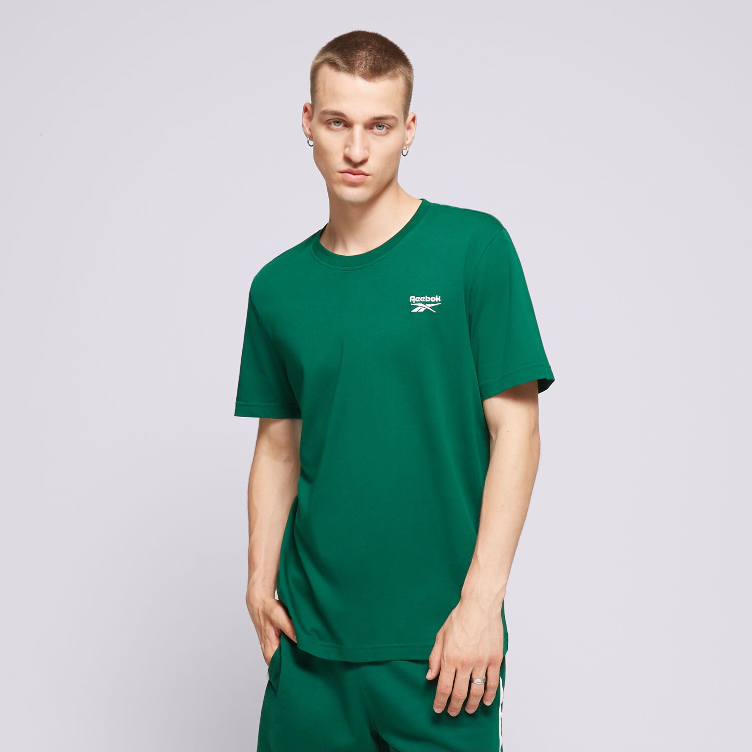 Muške majice REEBOK T-SHIRT RI LEFT CHEST LOGO 100076436 zelena