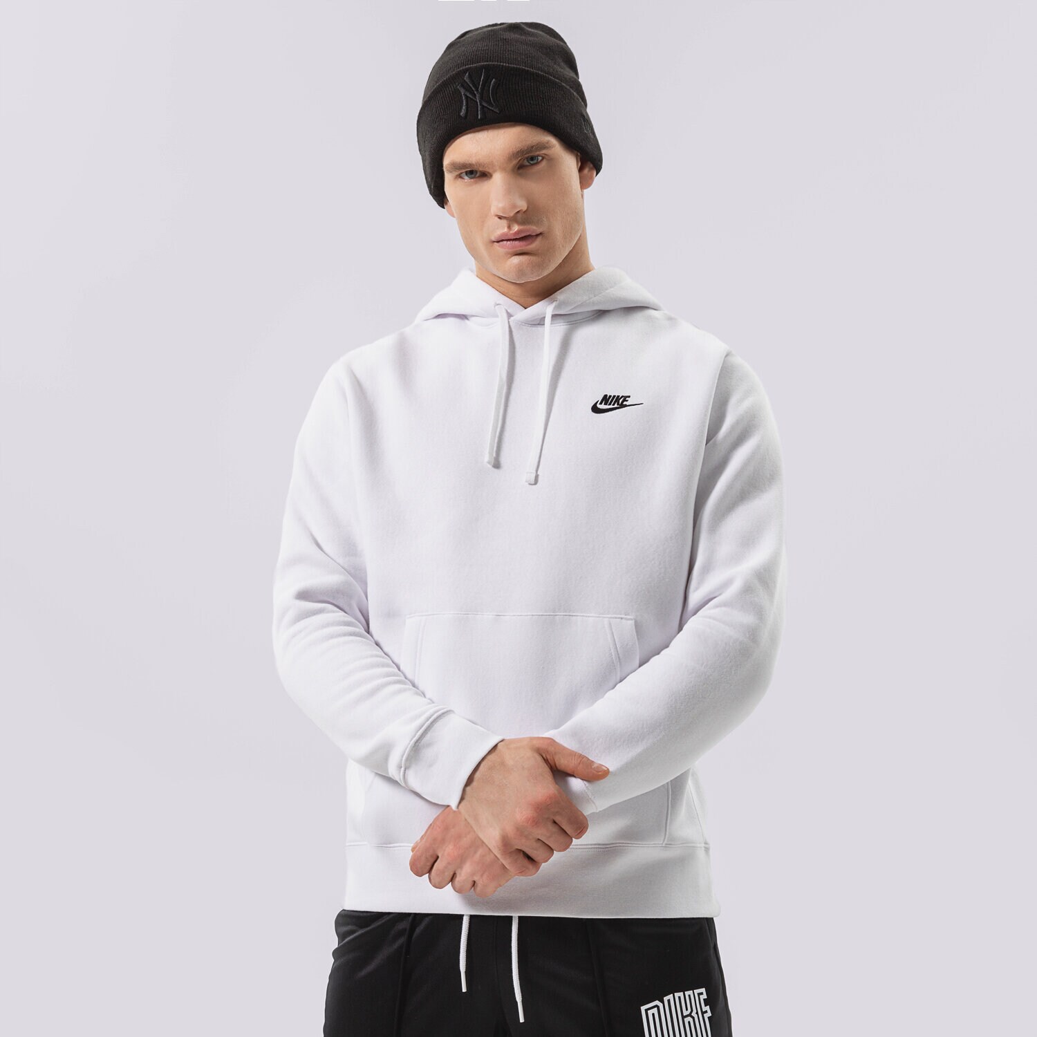 Muške dukserice NIKE VESTA S KAPULJAČOM SPORTSWEAR CLUB FLEECE BV2654-100 bijela