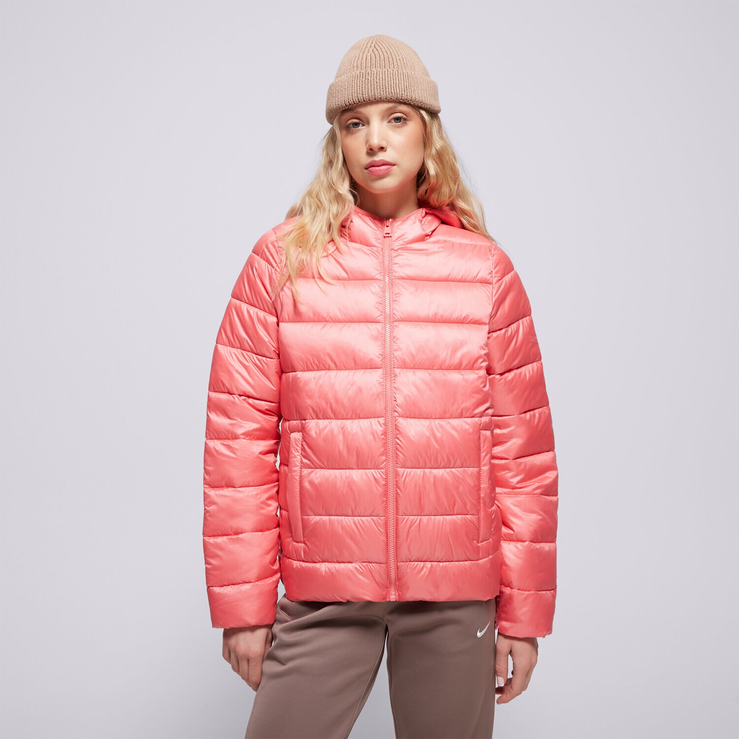Ženske zimske jakne CHAMPION JAKNA ZIMSKA HOODED POLYFILLED JACKET 115750PS171 ružičasta