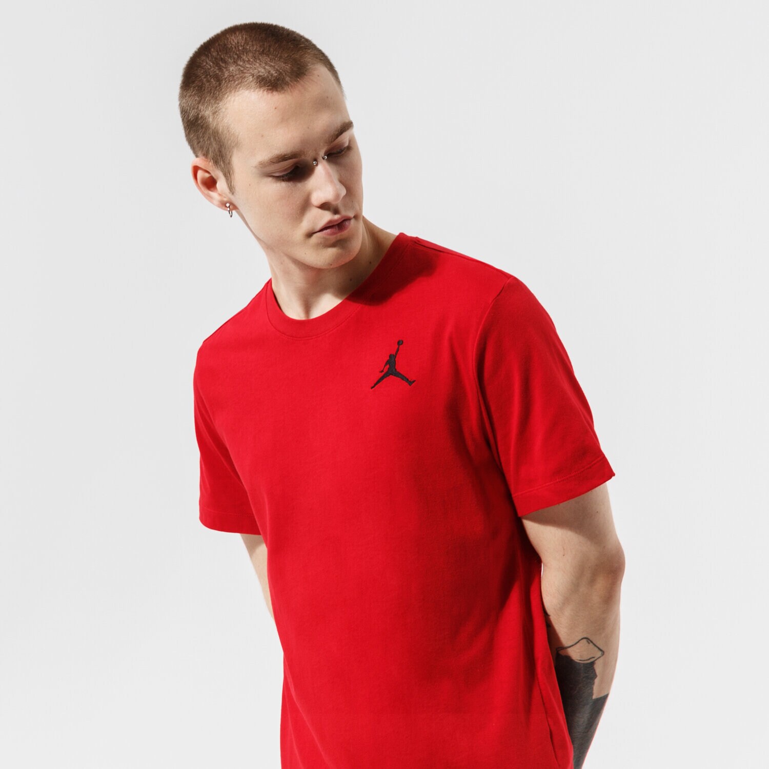 Muške majice JORDAN T-SHIRT M J JUMPMAN EMB SS CREW DC7485-687 crvena