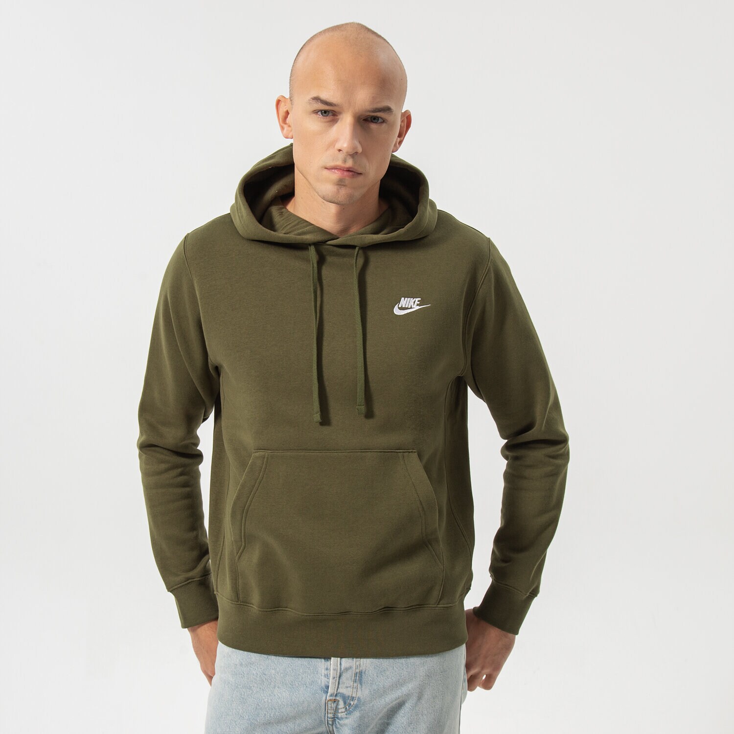 Muške dukserice NIKE VESTA S KAPULJAČOM SPORTSWEAR CLUB FLEECE BV2654-327 kaki
