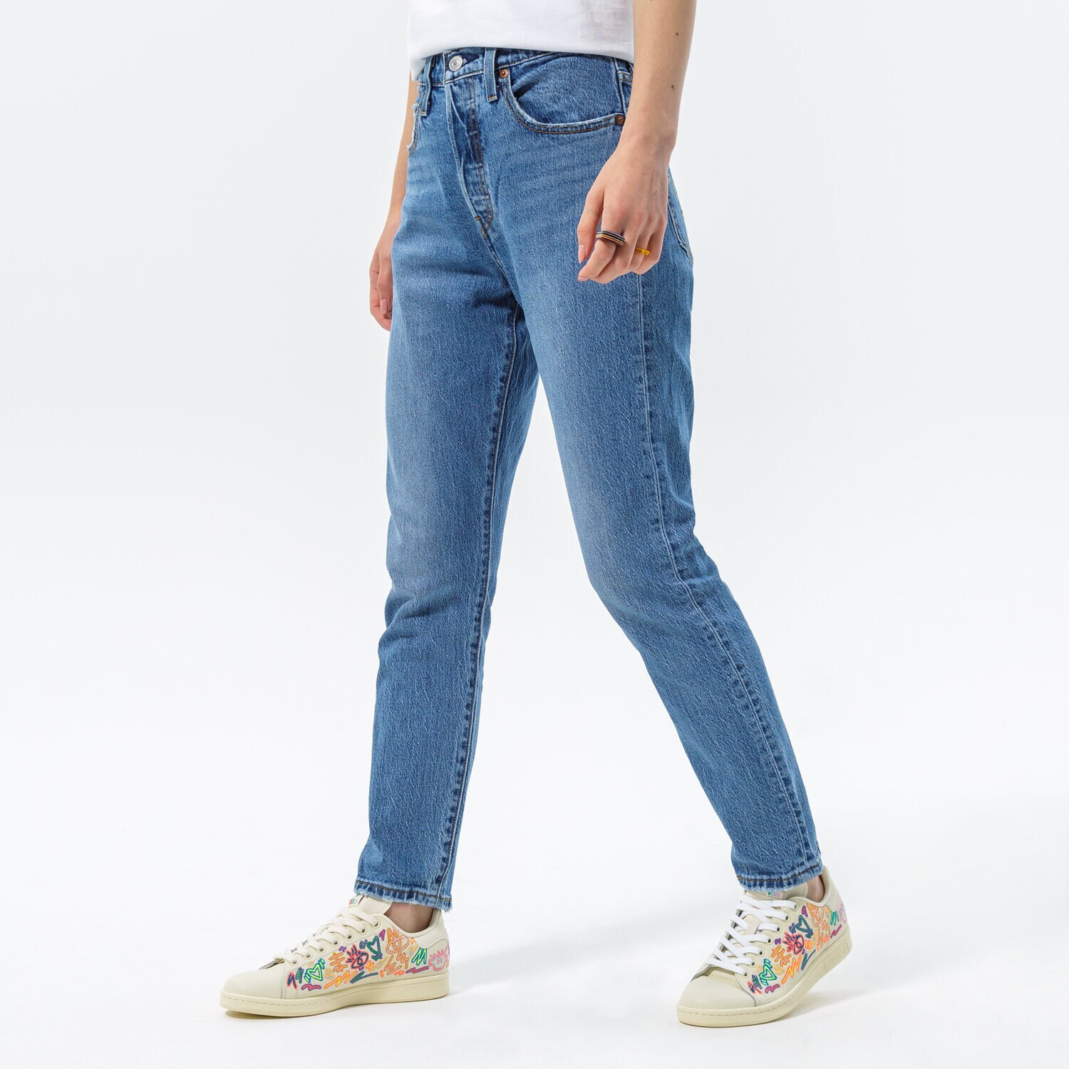 Ženske hlače LEVI'S HLAČE 501® SKINNY 29502-0228 plava