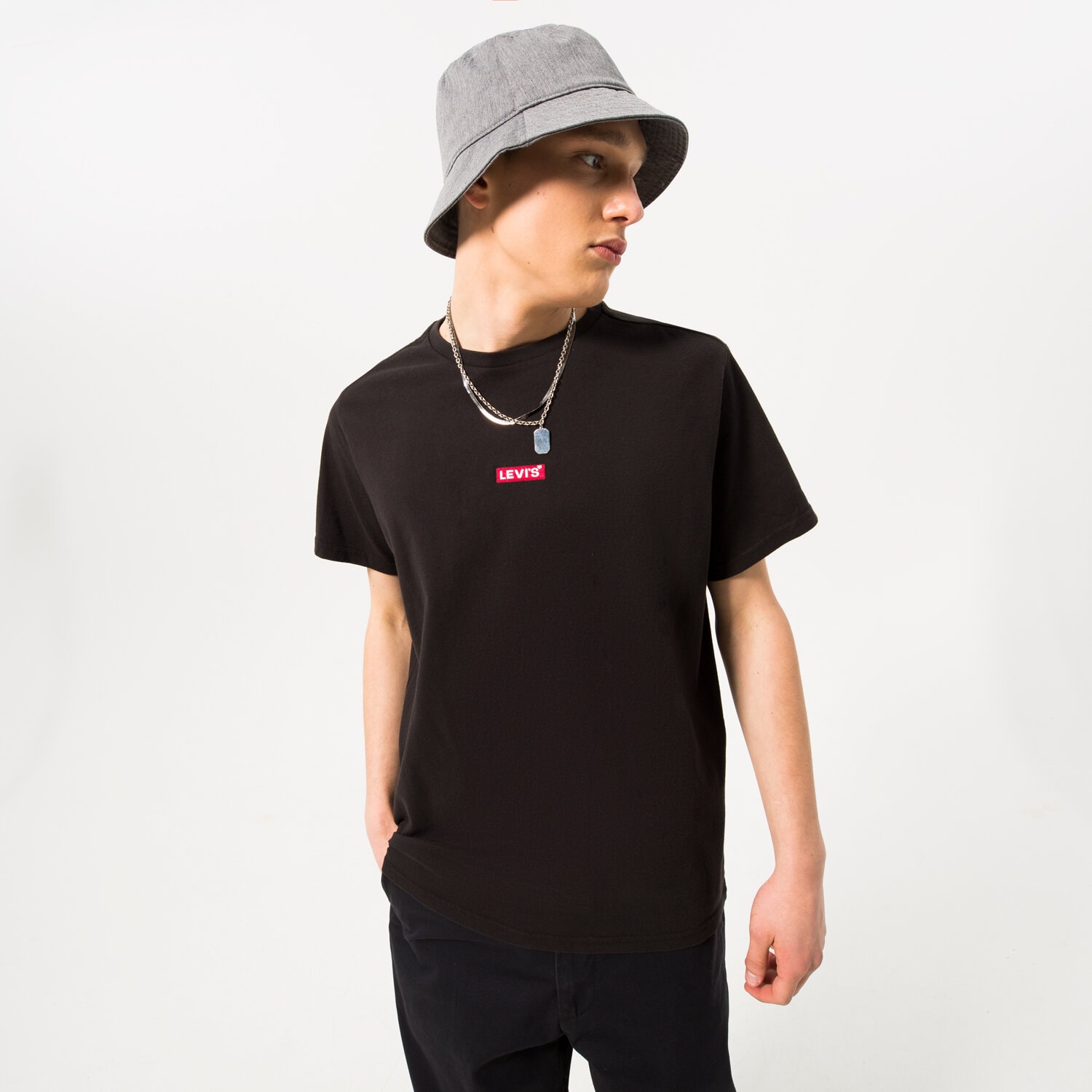 Muške majice LEVI'S T-SHIRT SS RELAXED BABY TAB T 79554-0025 crna