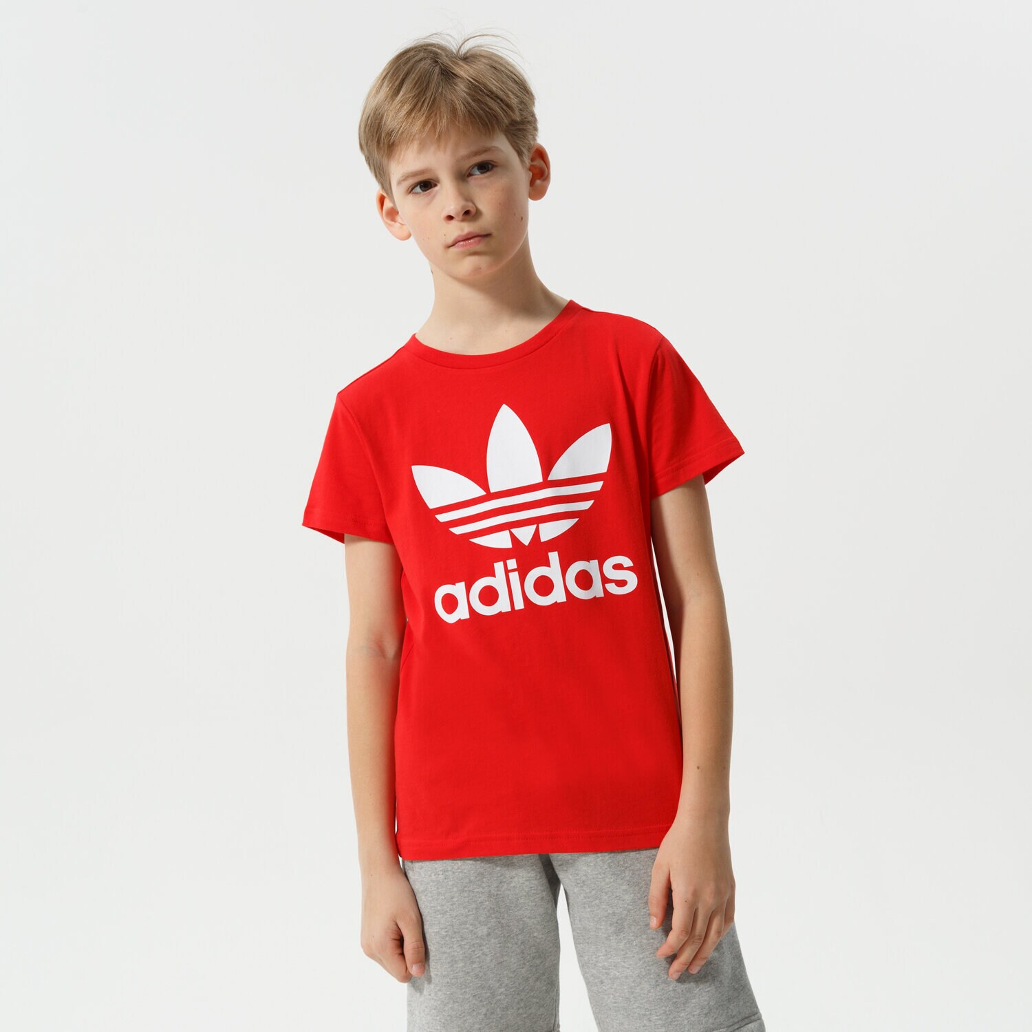 Dječje majice ADIDAS T-SHIRT TREFOIL BOY HC9586 crvena