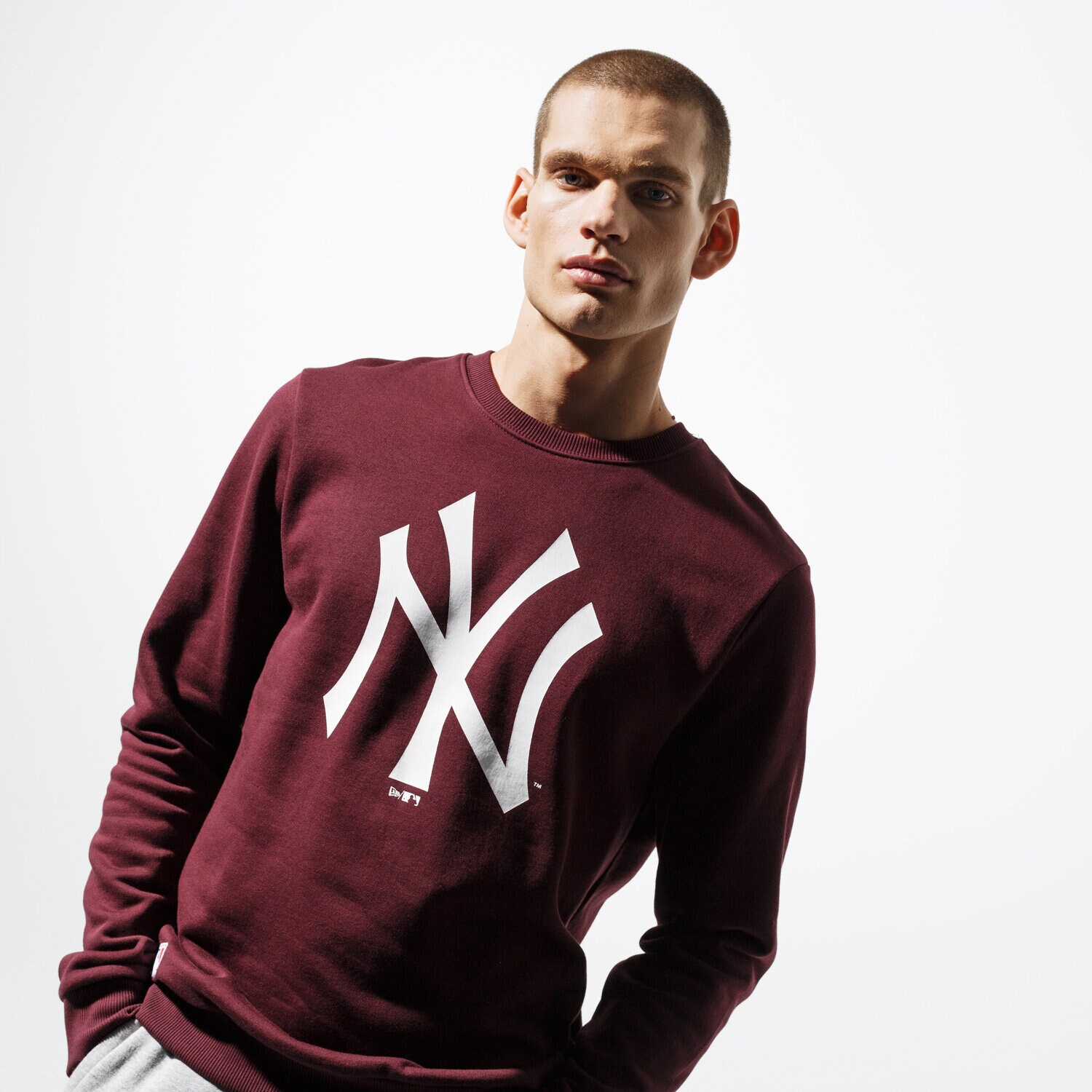 Muške dukserice NEW ERA VESTA MLB APPAREL NYY CARDINAL NEW YORK YANKEES SCA 11863703 bordo
