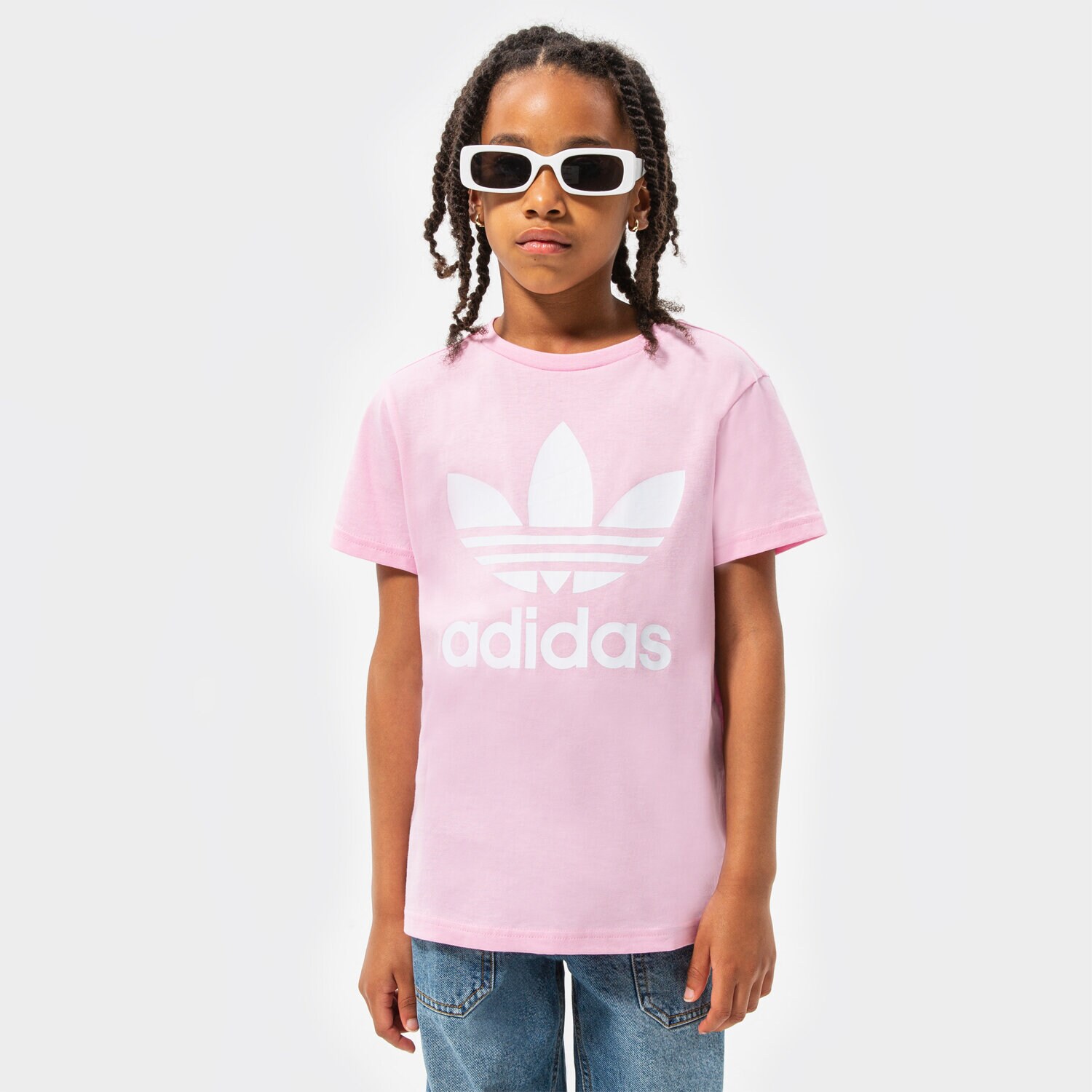 Dječje majice ADIDAS T-SHIRT TREFOIL GIRL HC9585 ružičasta