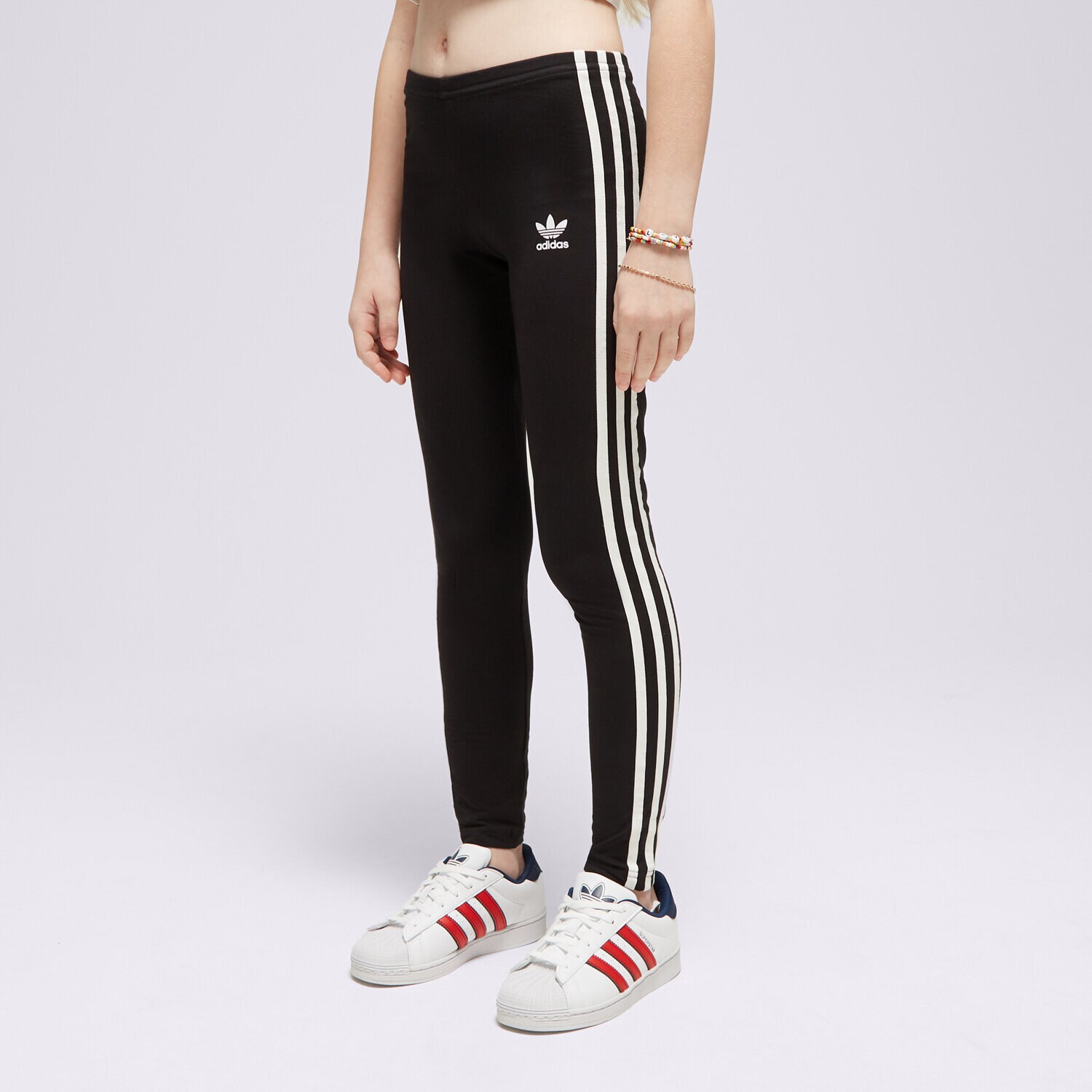 Dječje hlače ADIDAS GIRLS' 3 STRIPES TAJICE JUNIOR G HD2025 crna