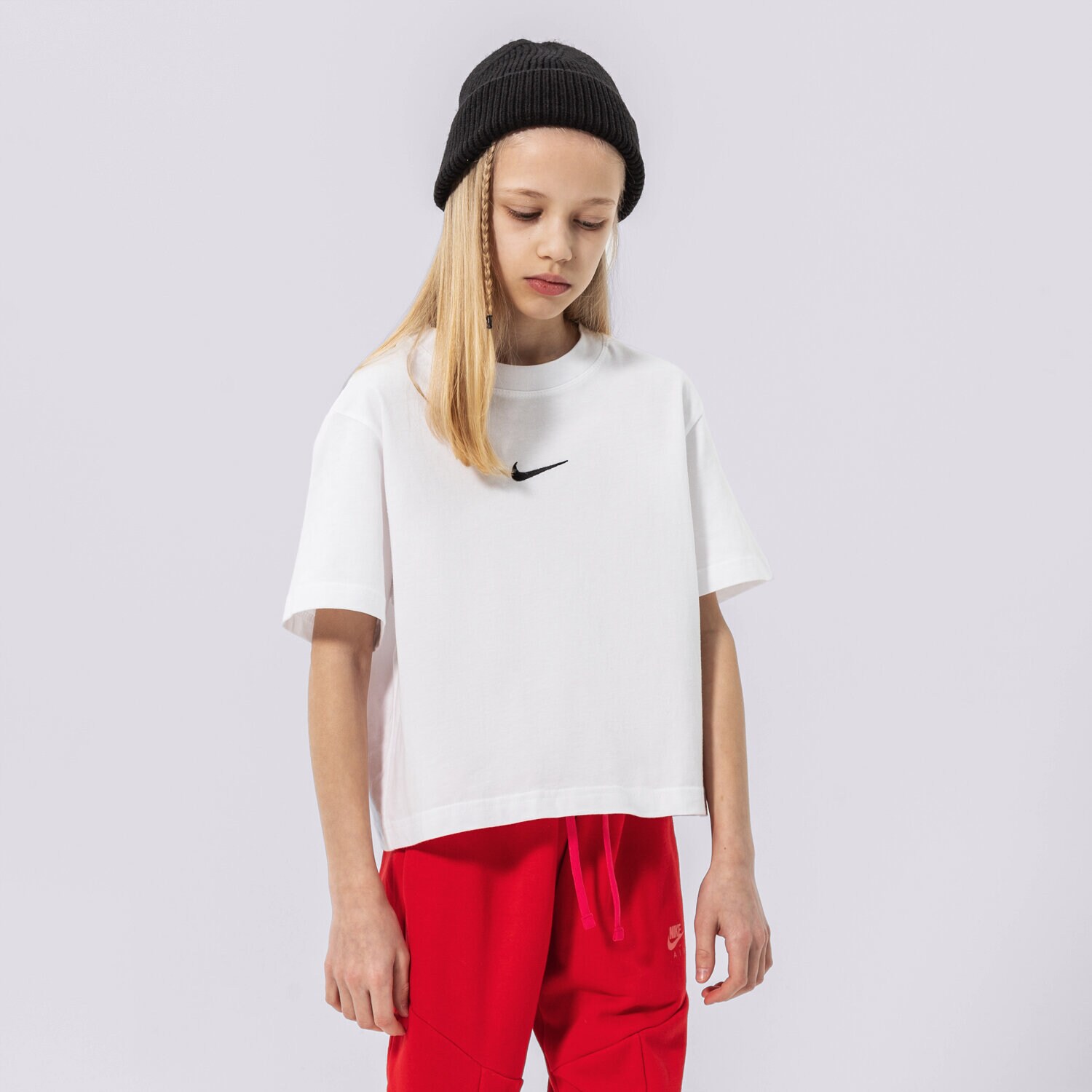 Dječje majice NIKE GIRLS' ESSENTIAL BOXY T SHIRT JUNIOR GIRL DH5750-100 bijela