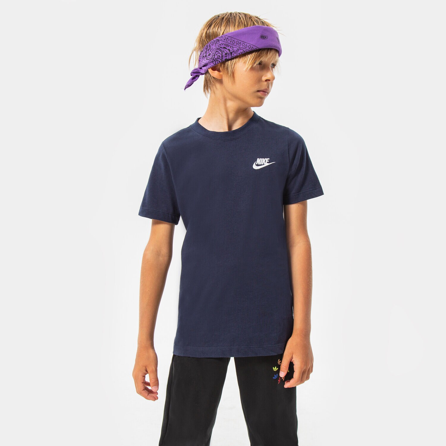 Dječje majice NIKE SMALL LOGO T SHIRT JUNIOR BOY AR5254-451 tamno plava