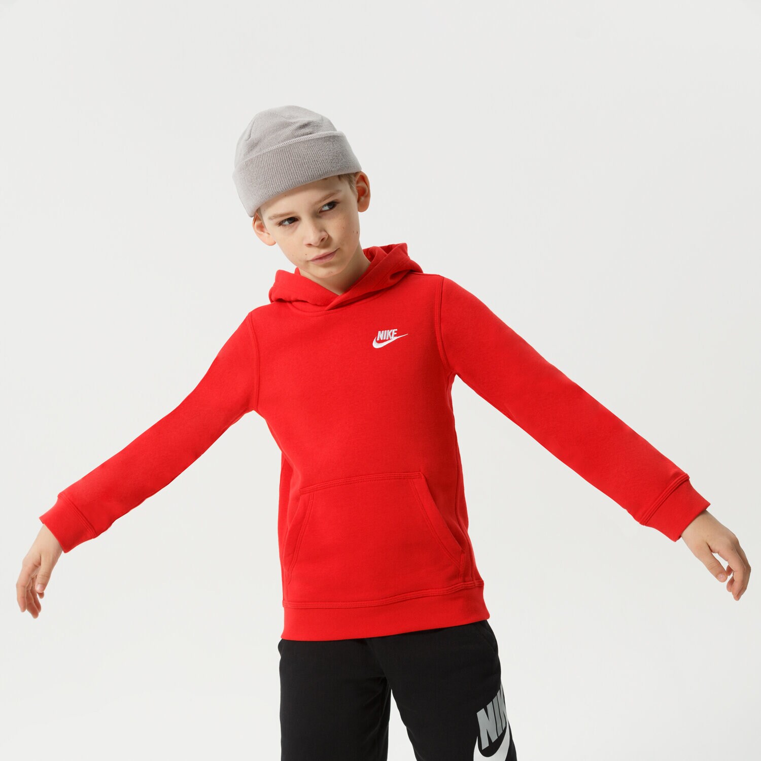 Dječje dukserice NIKE FRANCHISE OVERHEAD HOODIE JUNIOR SWEATSHIRT BV3757-657 crvena