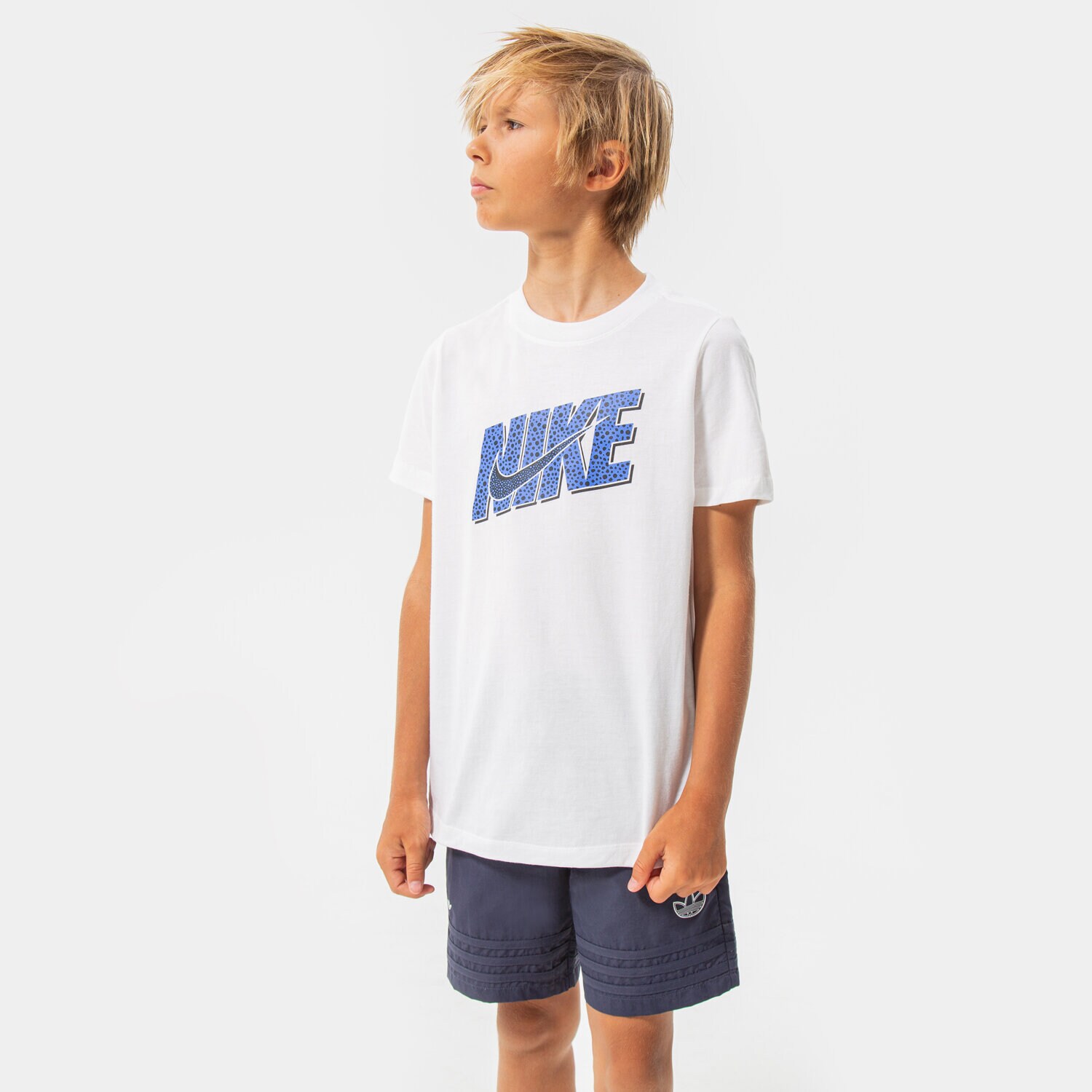 Dječje majice NIKE T-SHIRT U NSW TEE CORE BRANDMARK 4 BOY DO1825-100 bijela