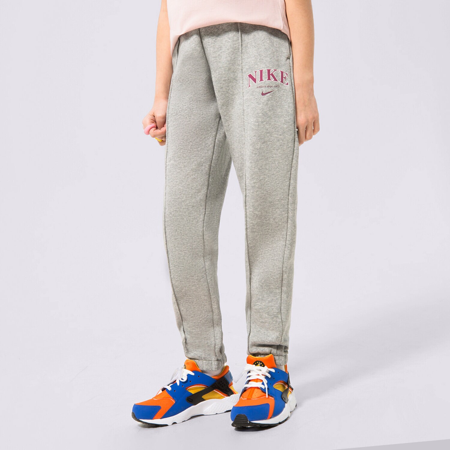 Dječje hlače NIKE HLAČE G NSW TREND FLC CF PANT PRNT FD0886-063 siva