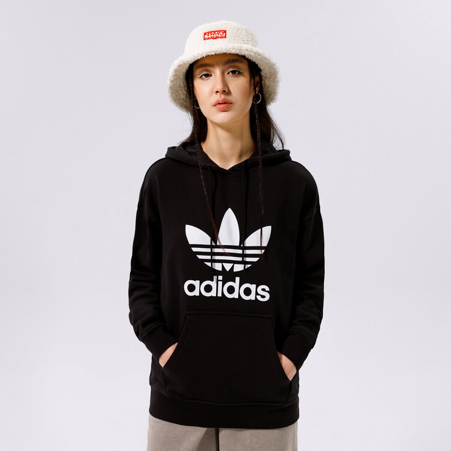 Ženske dukserice ADIDAS VESTA S KAPULJAČOM TRF HOODIE FM3307 crna