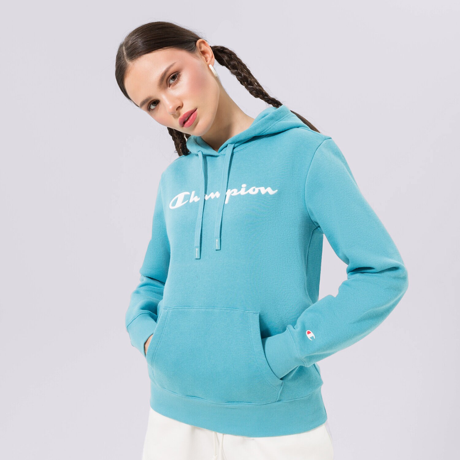 Ženske dukserice CHAMPION VESTA S KAPULJAČOM HOODED SWEATSHIRT 115687BS157 plava