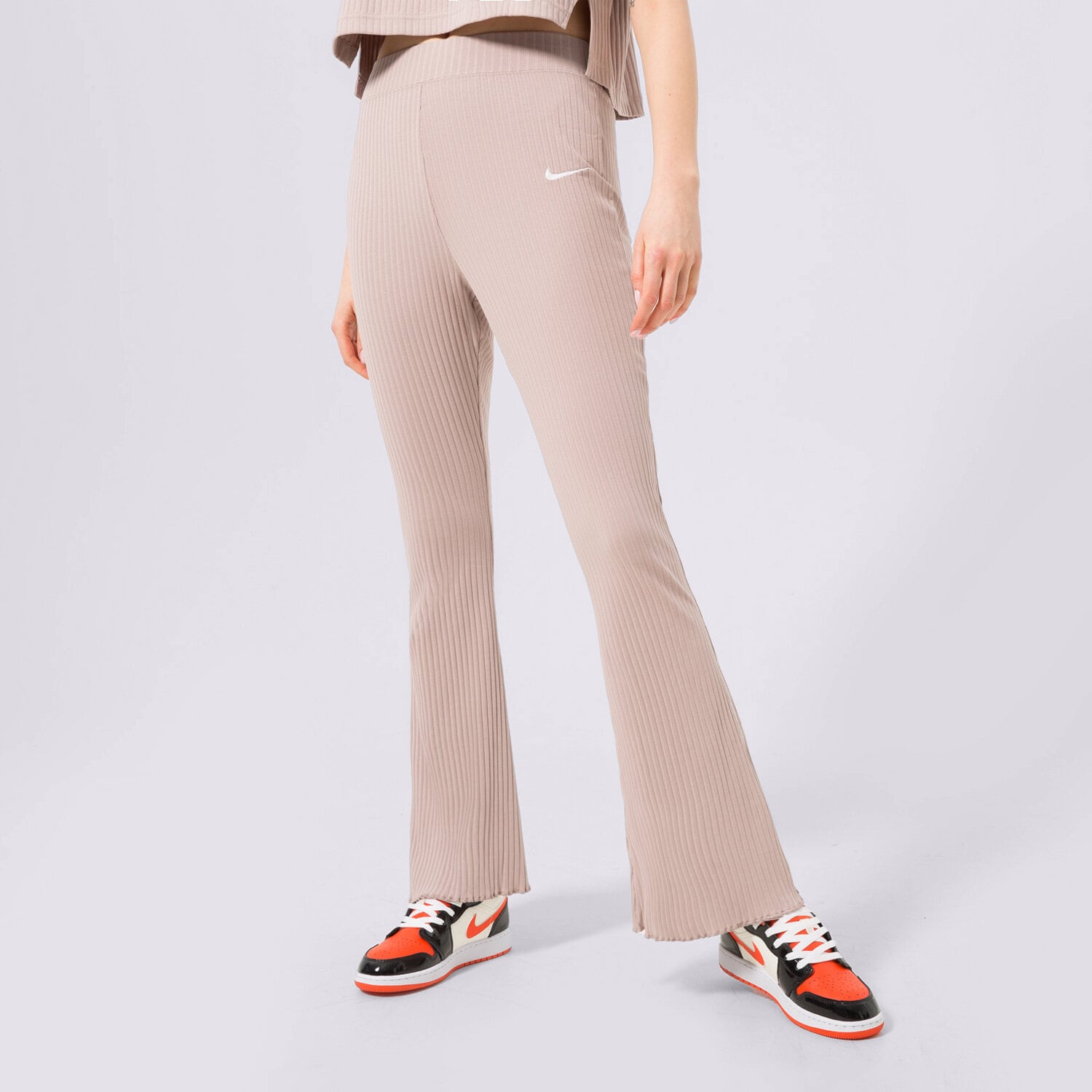 Ženske hlače NIKE HLAČE W NSW RIB JRSY PANT DV7868-272 ružičasta