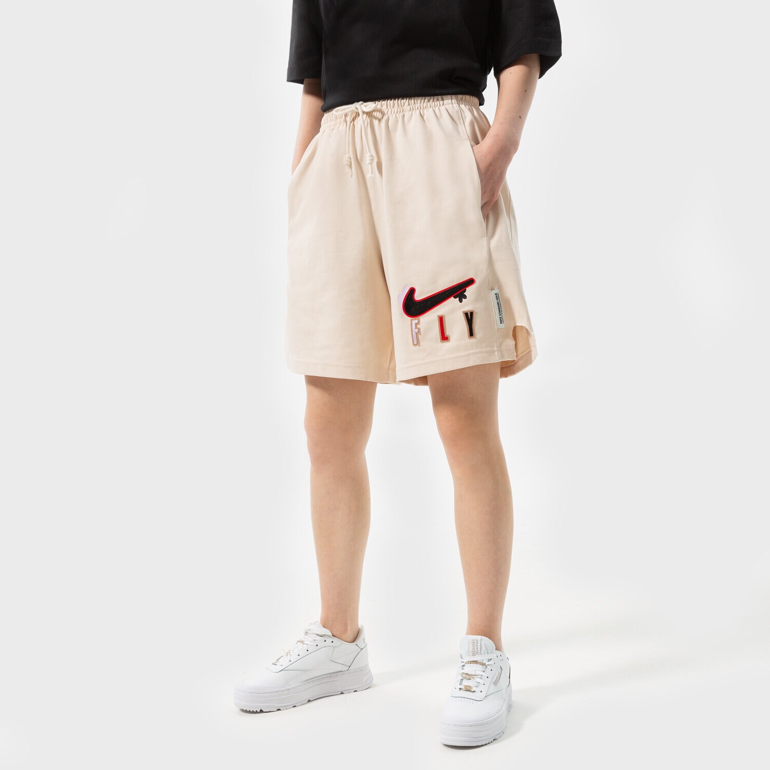Ženske kratke hlače NIKE KRATKE HLAČE W NK SI FLEECE SHORT NBA DH7572-219 bež
