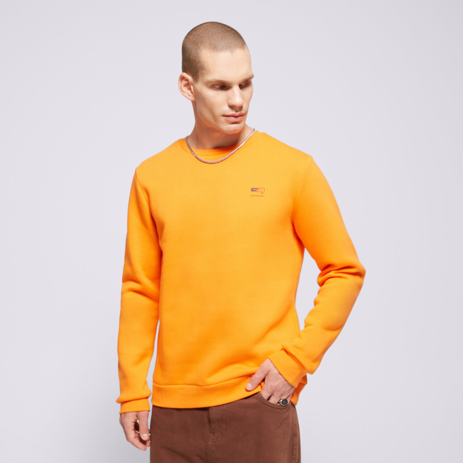 Muške dukserice CONFRONT VESTA SMALL LOGO CREW ORANGE CF321BLM32002 narančasta