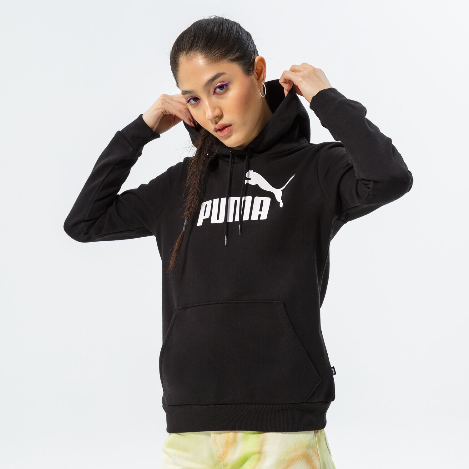 Ženske dukserice PUMA VESTA S KAPULJAČOM CORE OVERHEAD HOODIE 586788 01 crna
