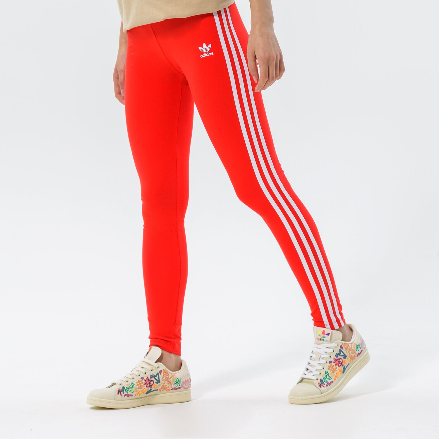 Ženske hlače ADIDAS TAJICE 3 STRIPES TIGHT HD2348 crvena
