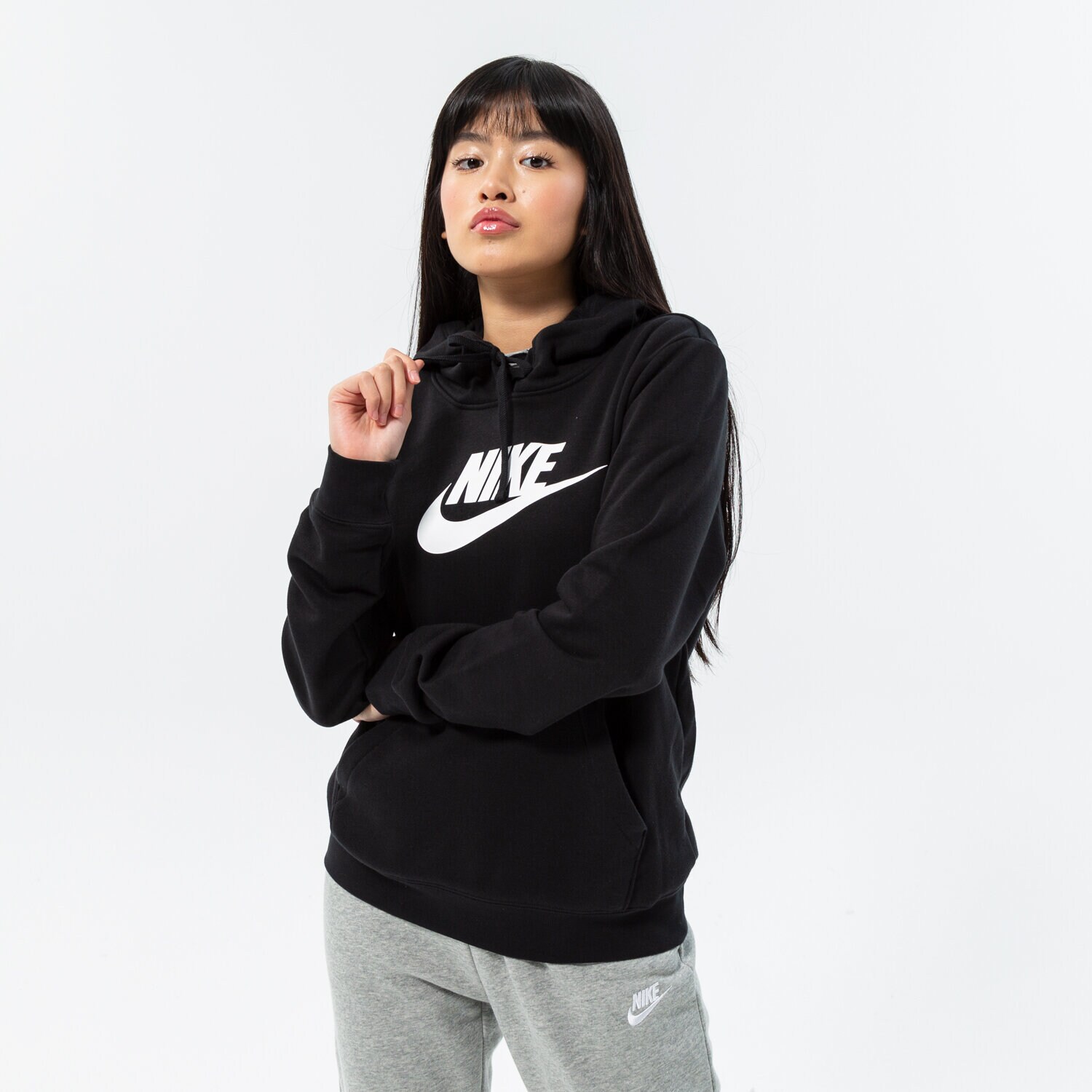 Ženske dukserice NIKE VESTA S KAPULJAČOM W   NSW CLUB FLC GX PO HDY STD DQ5775-010 crna