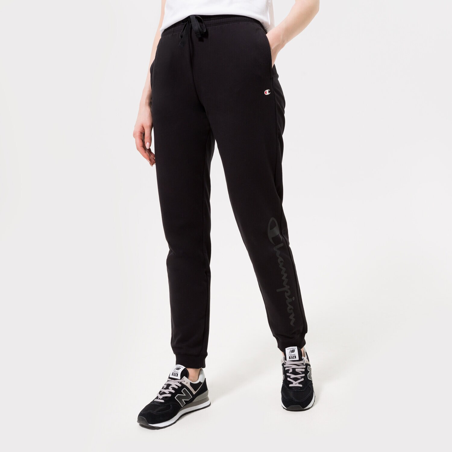 Ženske hlače CHAMPION HLAČE RIB CUFF PANTS 113219KK002 crna