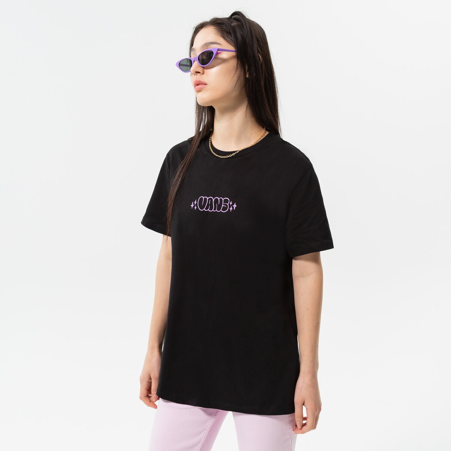 Ženske majice VANS T-SHIRT DISCHORD BFF SS VN0A7TN2BLK1 crna