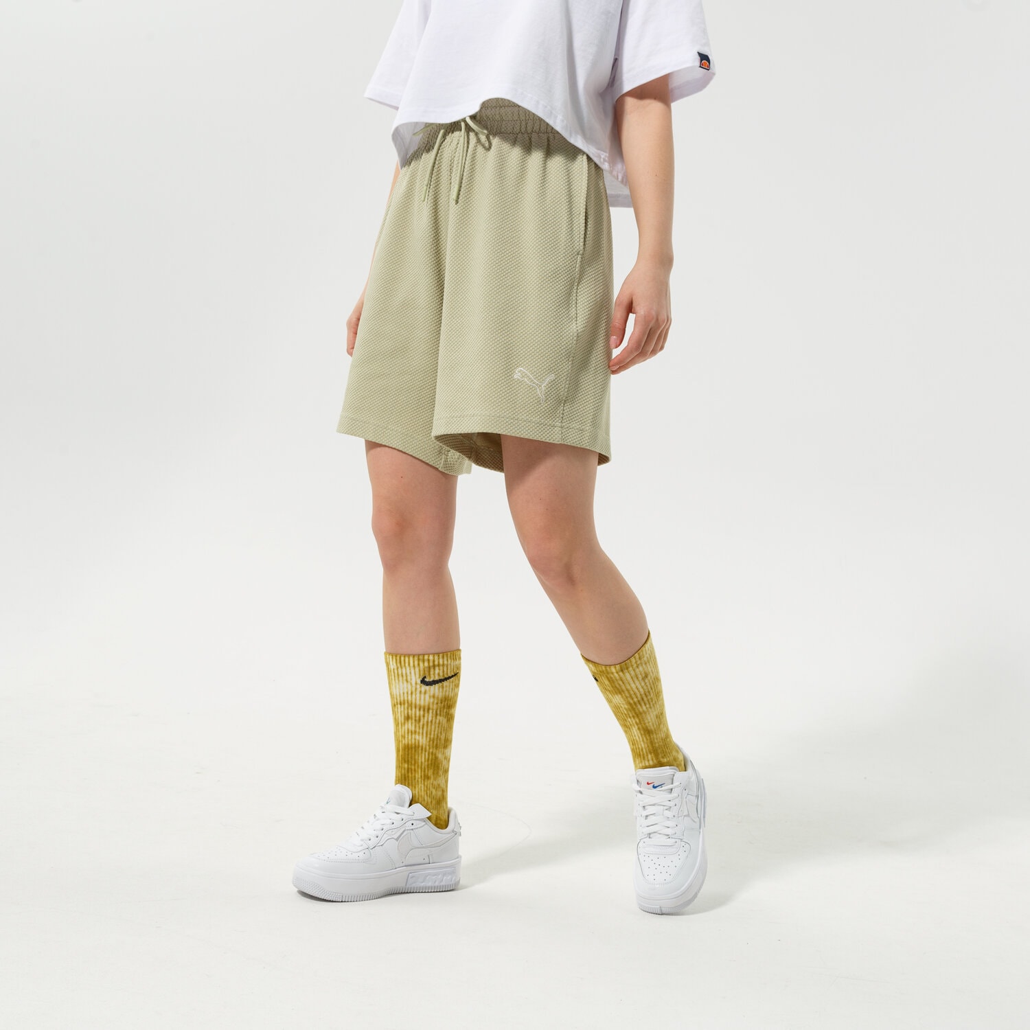 Ženske kratke hlače PUMA KRATKE HLAČE HER 7" HIGH-WAIST 847099 33 bež