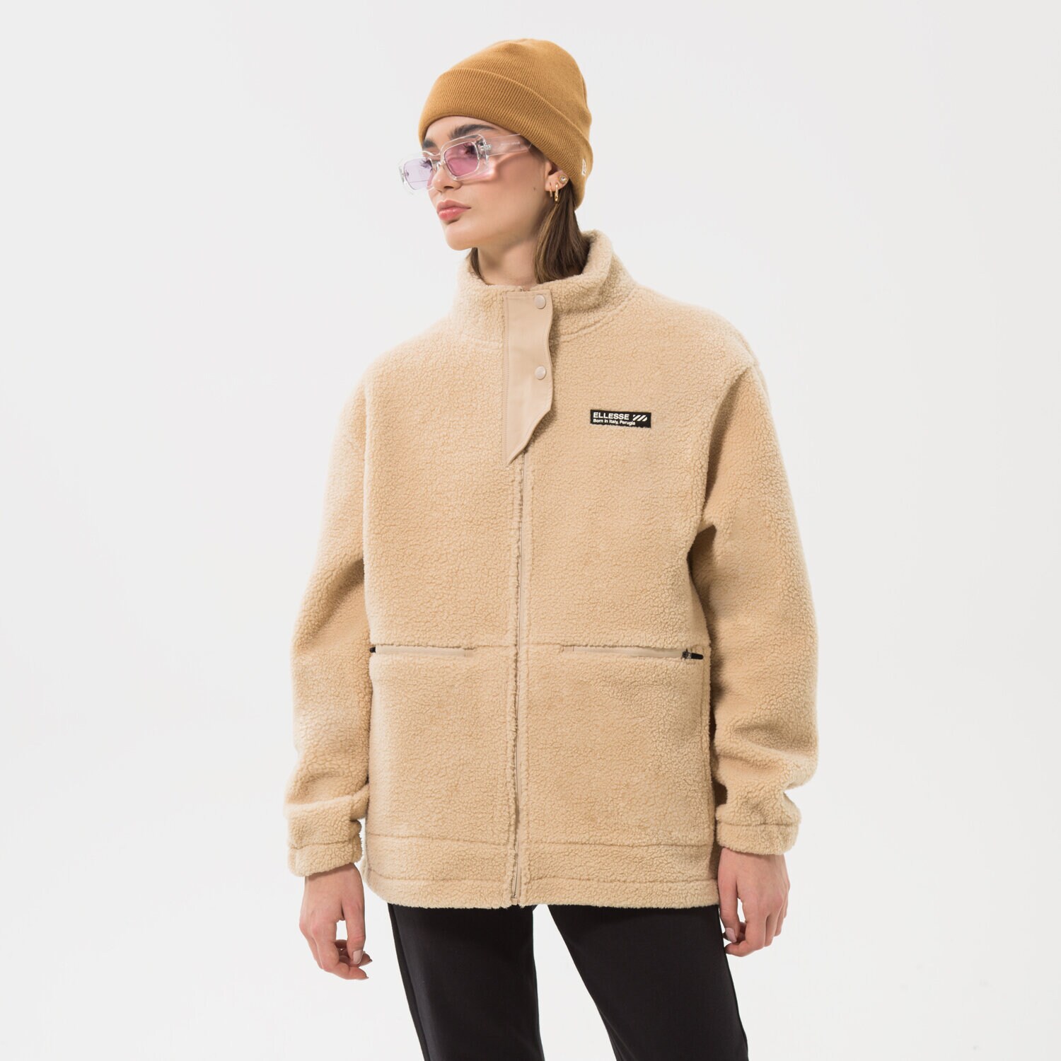 Ženske dukserice ELLESSE RUNO TABURNO FZ JACKET BEIGE SGP15853214 bež