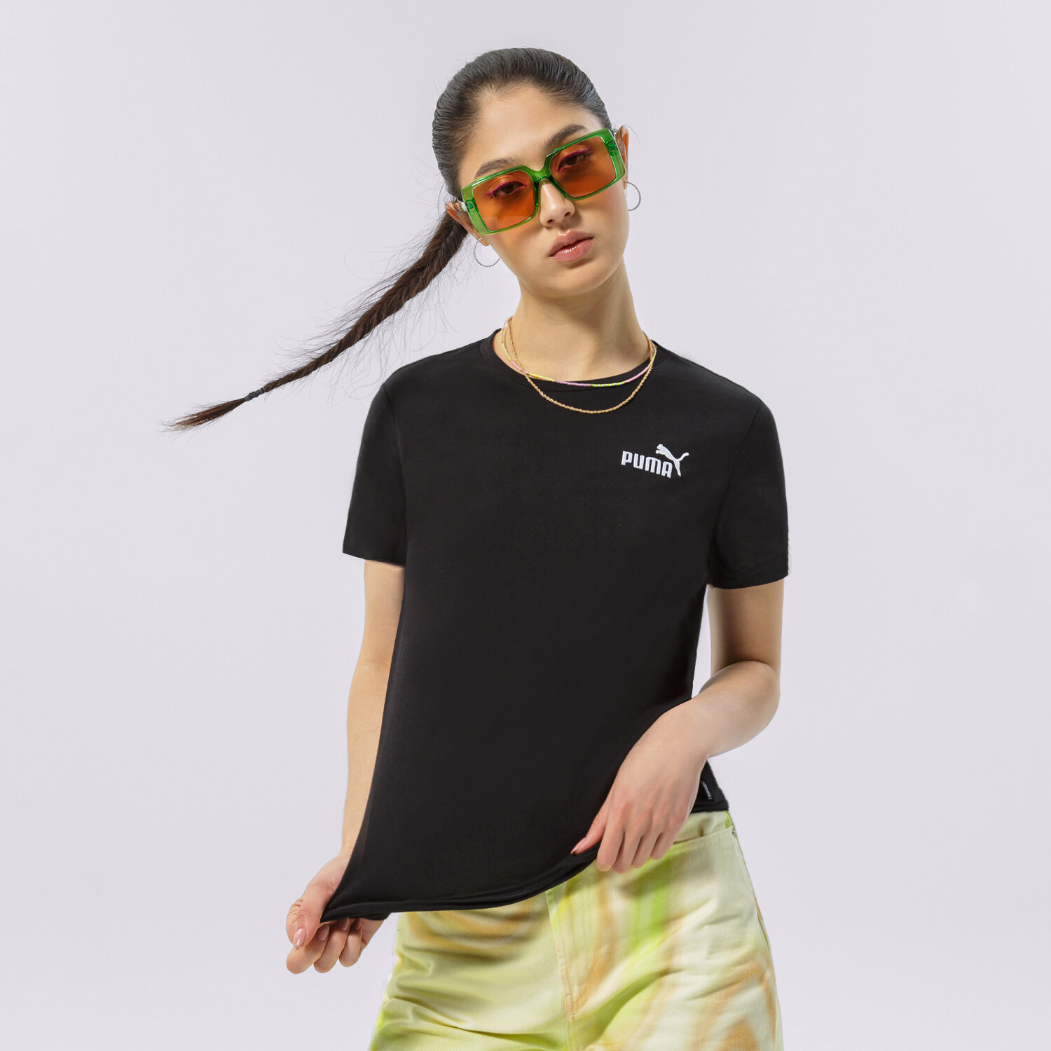 Ženske majice PUMA T-SHIRT ESS+ EMBROIDERY 848331 01 crna